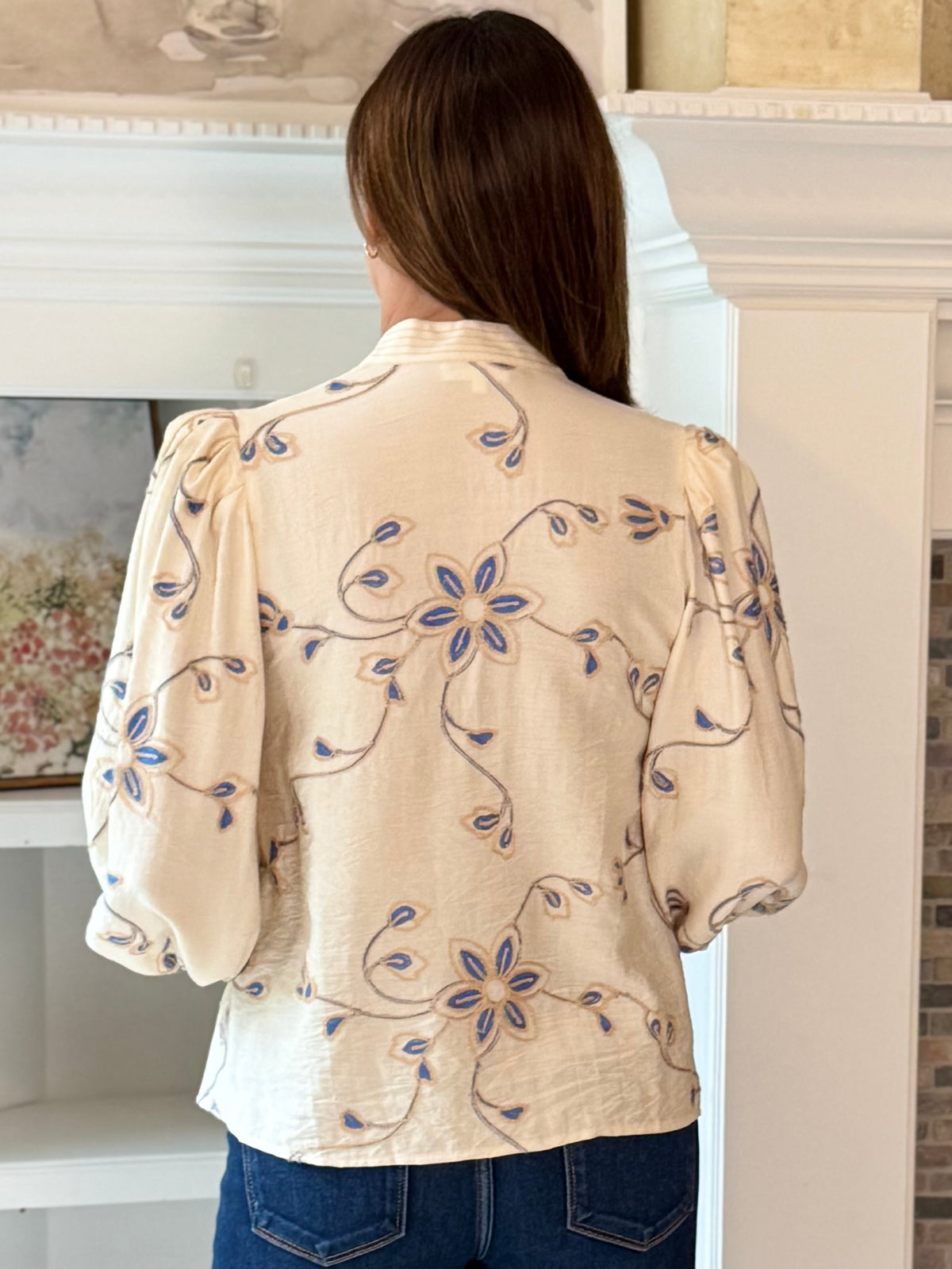 Remarkable Details Embroidered Blouse - Ivory