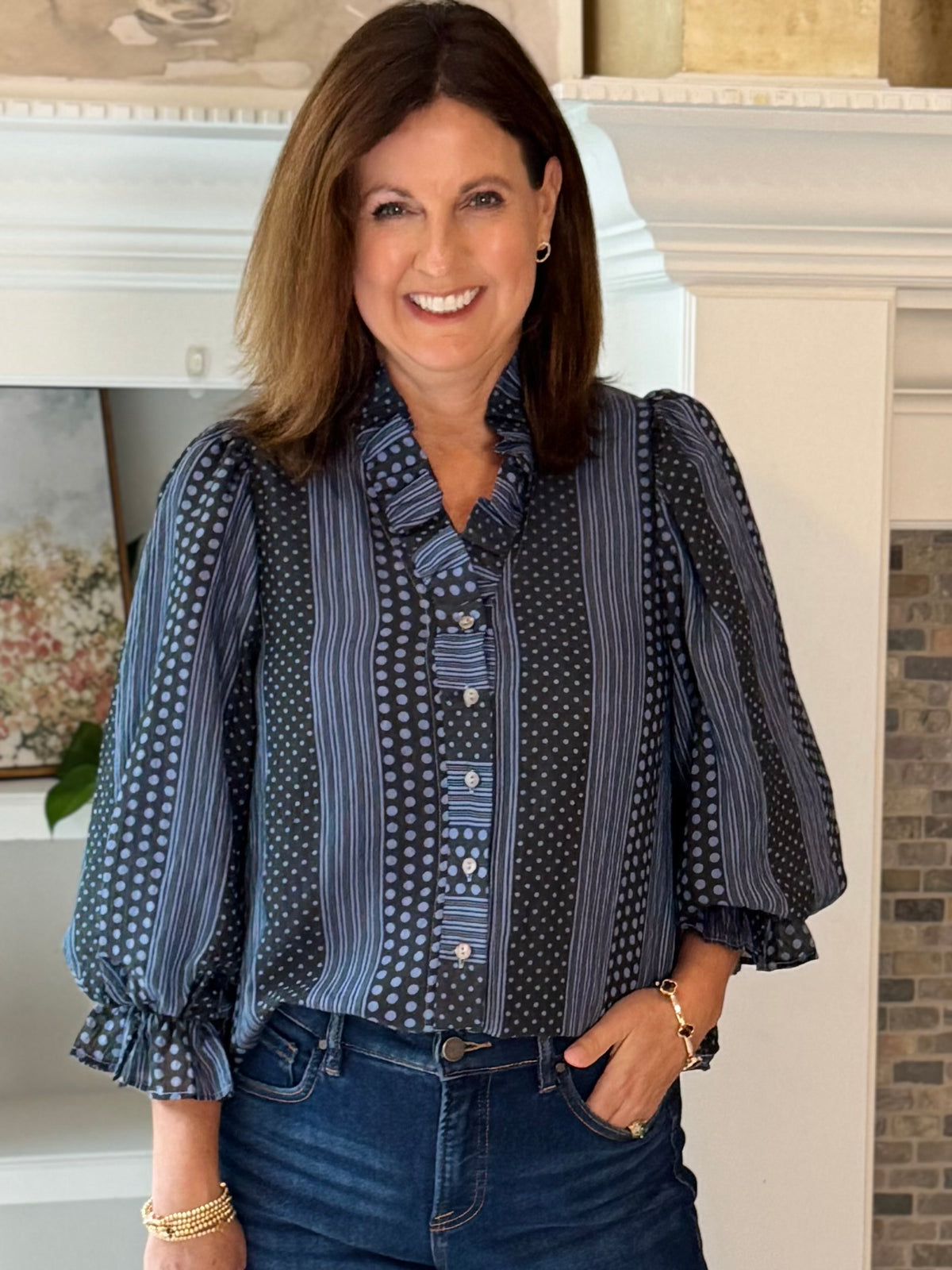 Different By Design Print Blouse