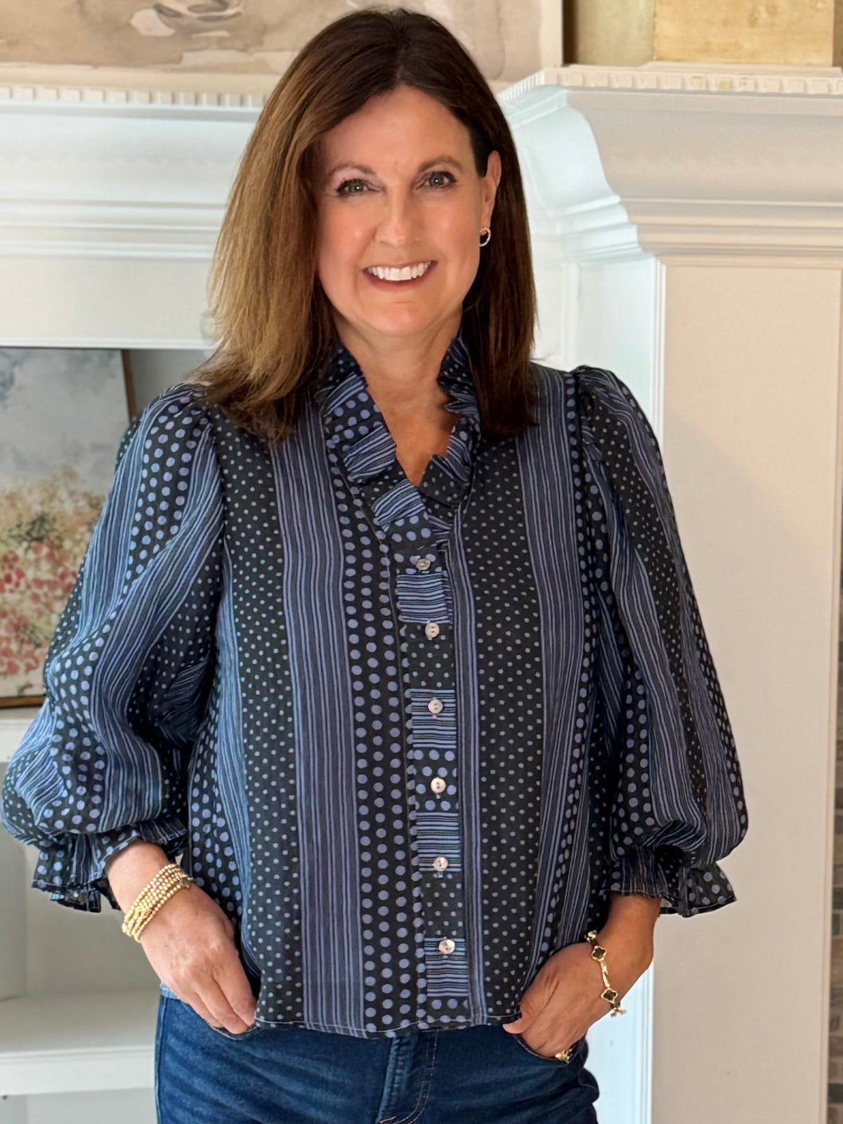 Different By Design Print Blouse