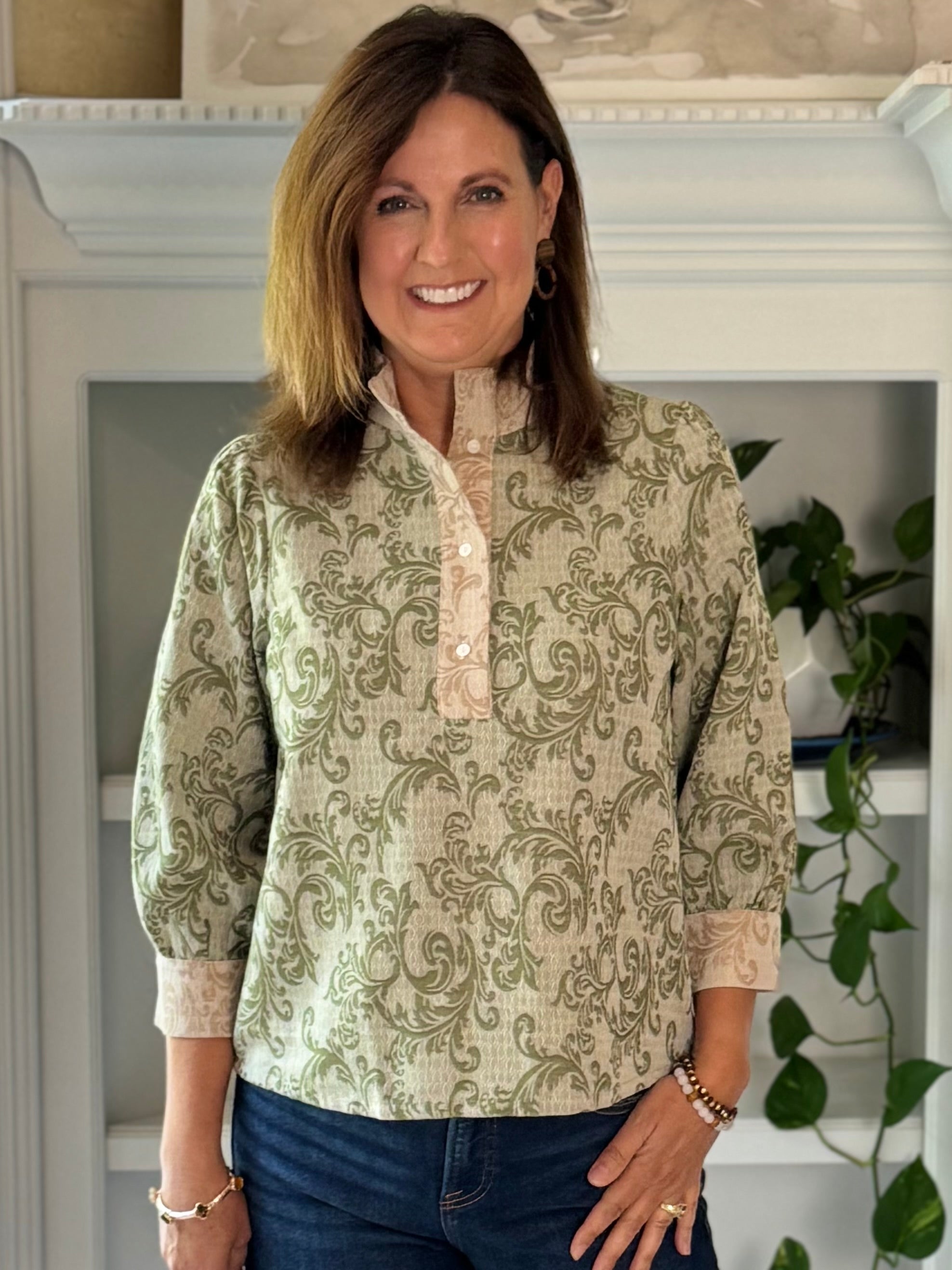 Sage Advice Paisley Top