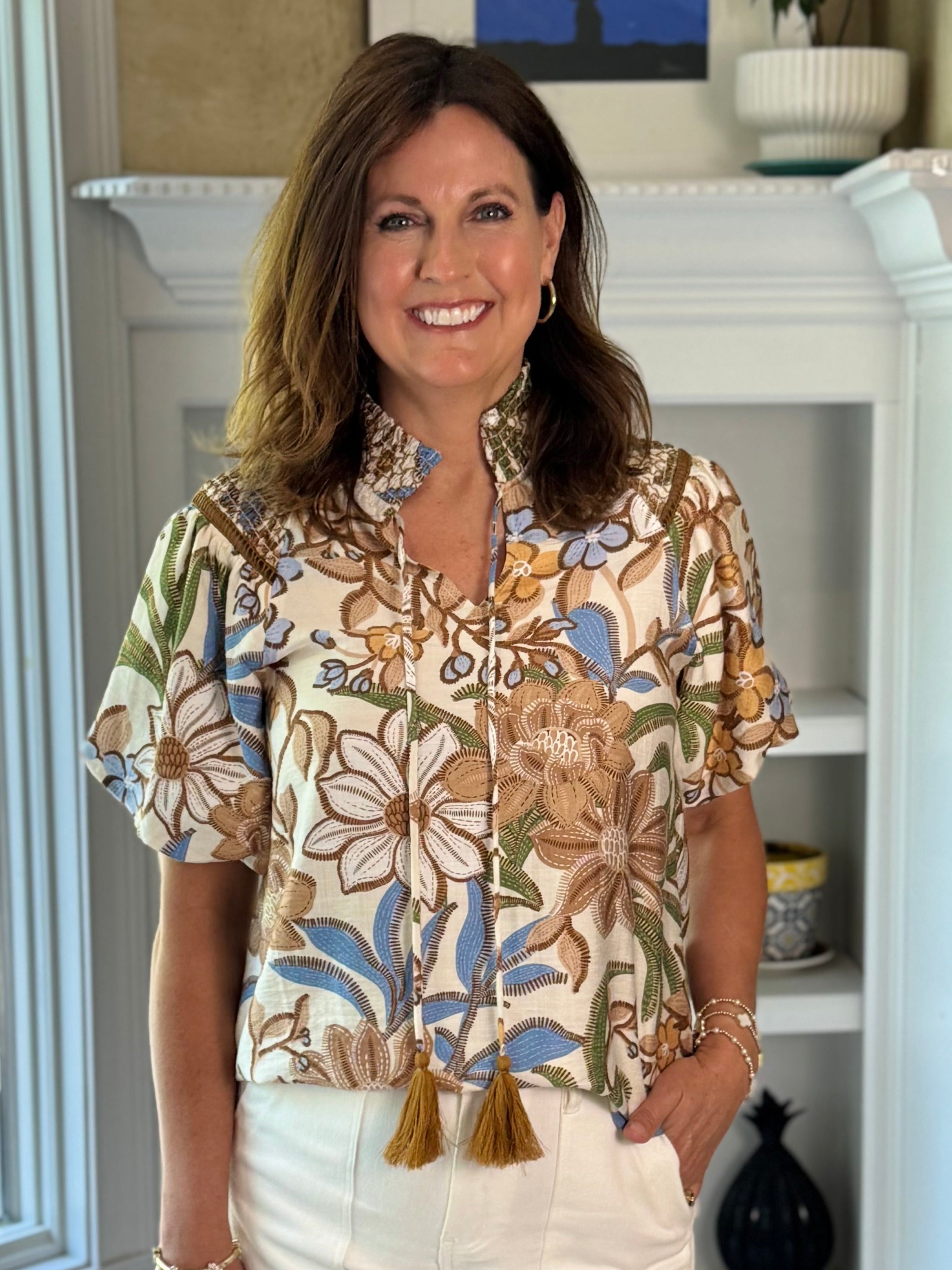 Botanical Bliss Tassel Top