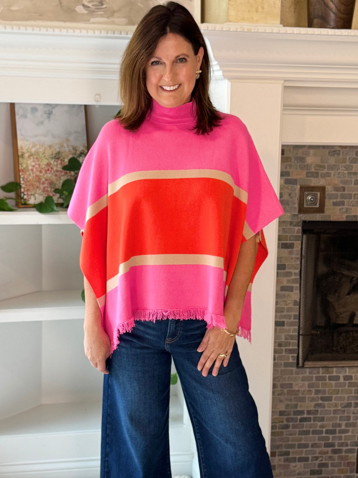 THML Happy Together Poncho - Pink