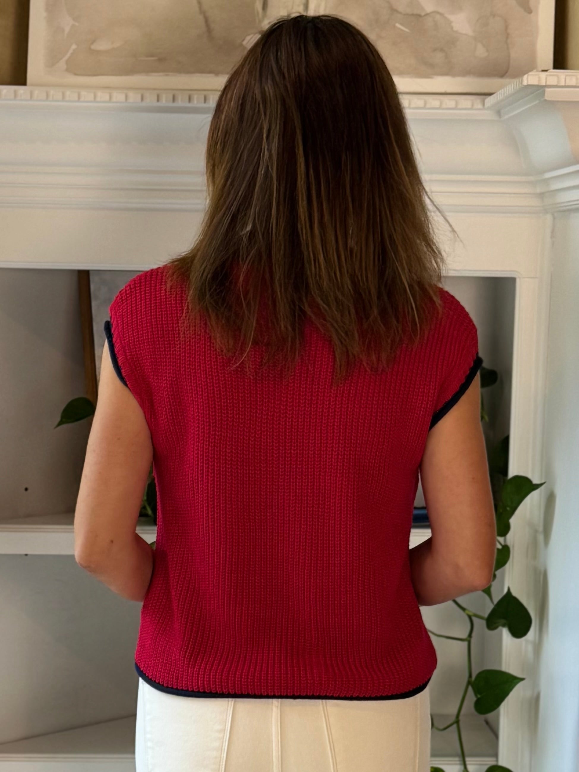 Stars & Stripes Knit Top - Red