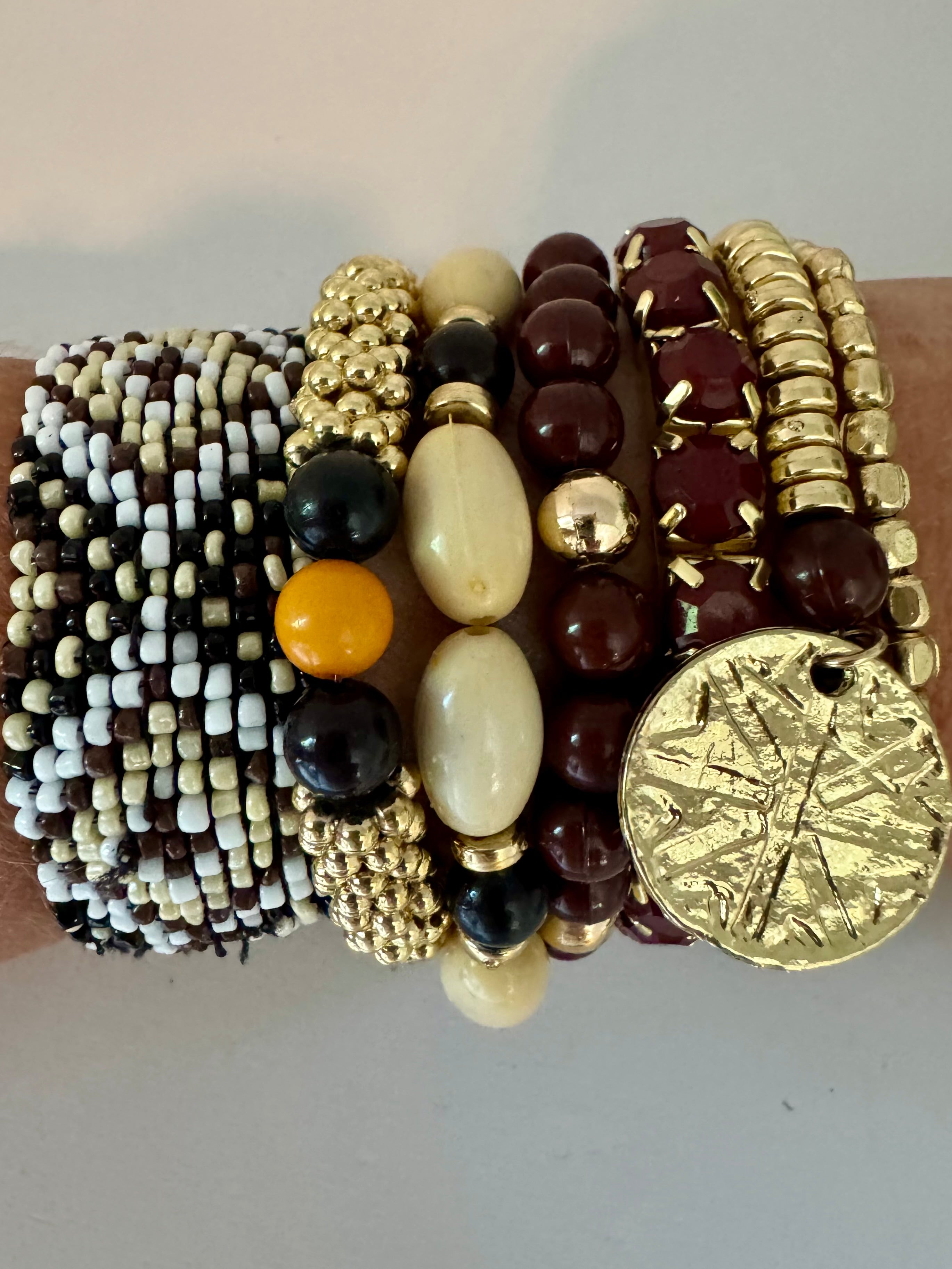 Festival Bracelet Set - Brown Tones