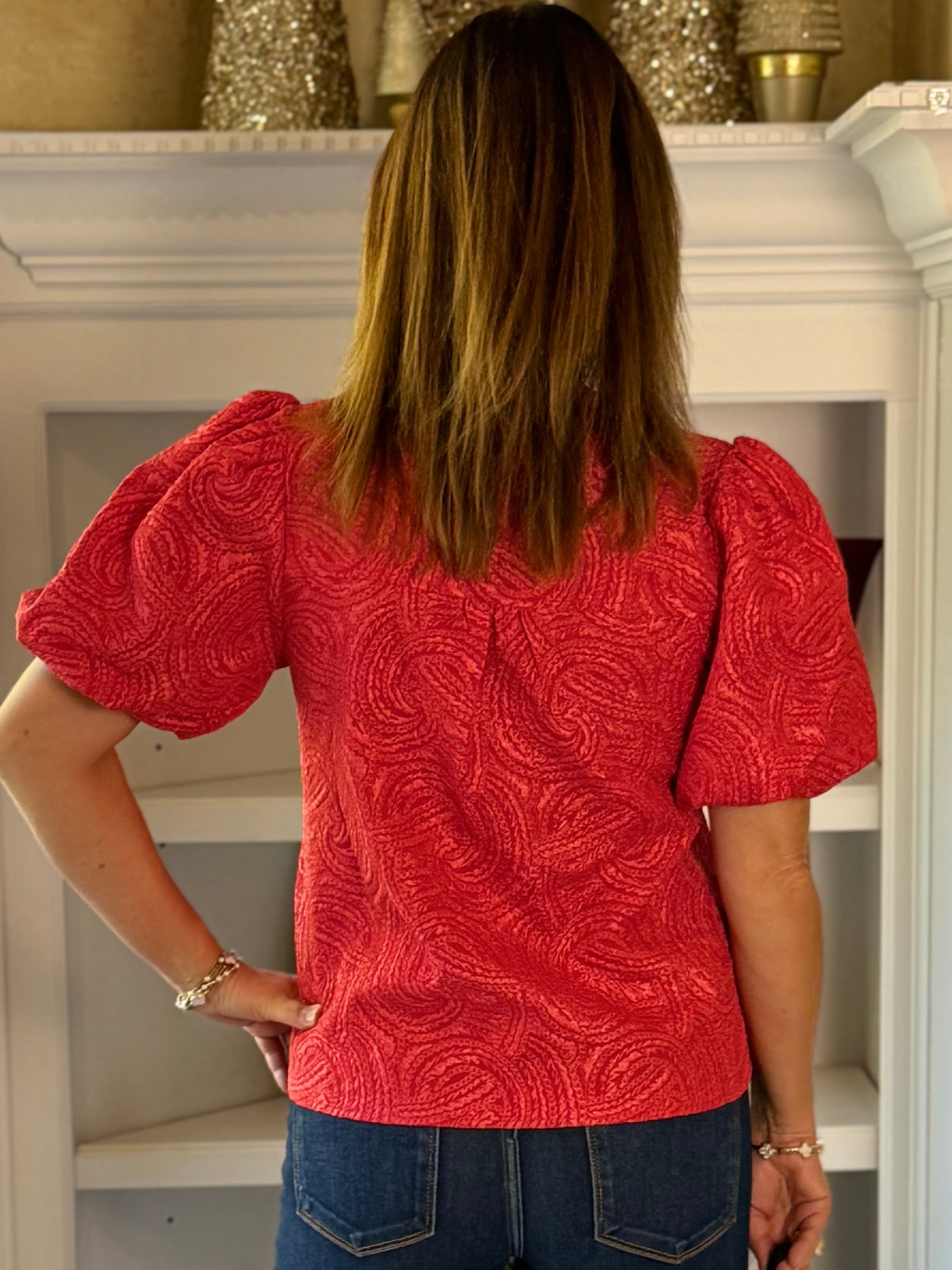 Crimson Swirl Blouse