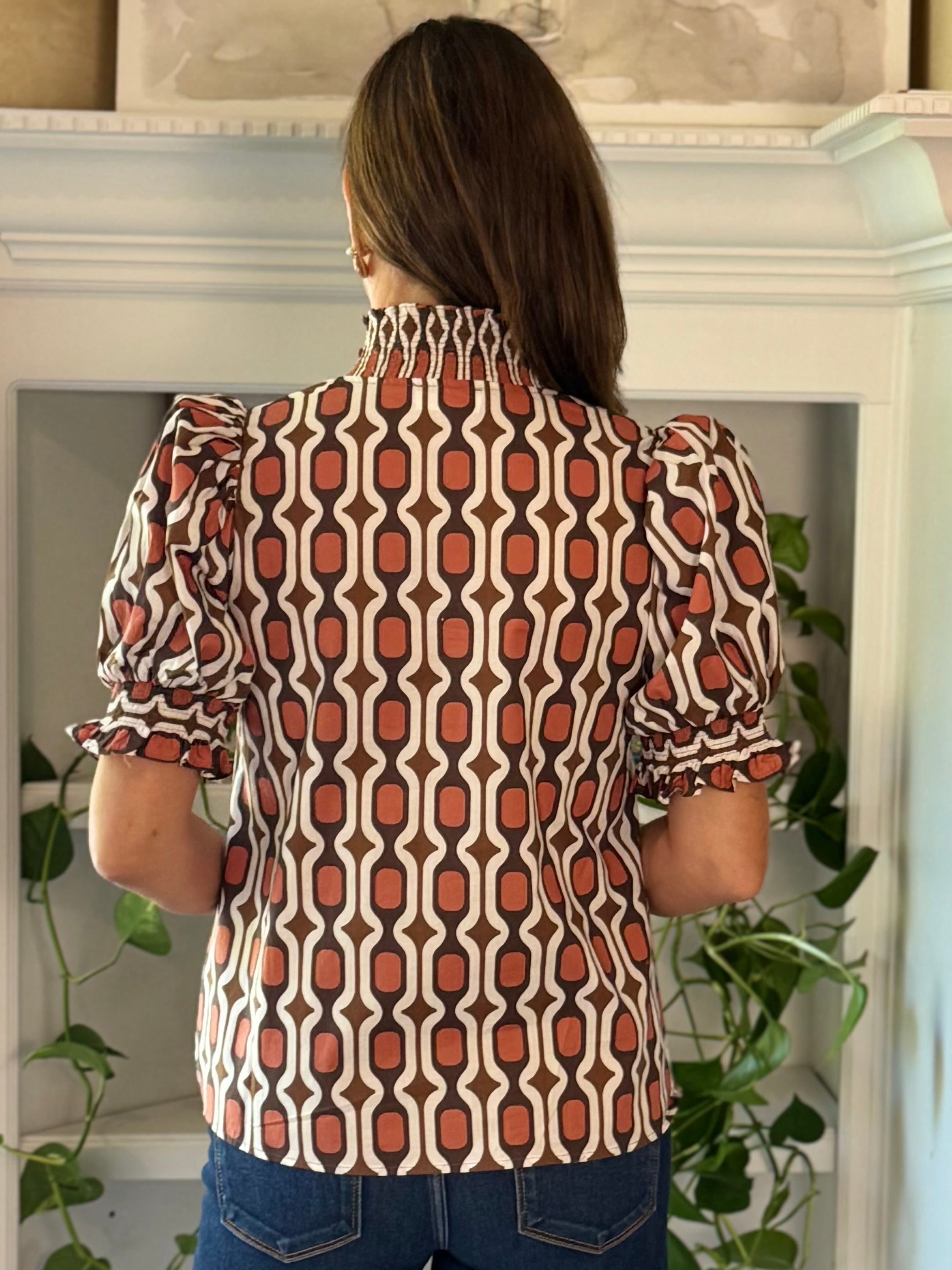 Fall Rewind Print Top