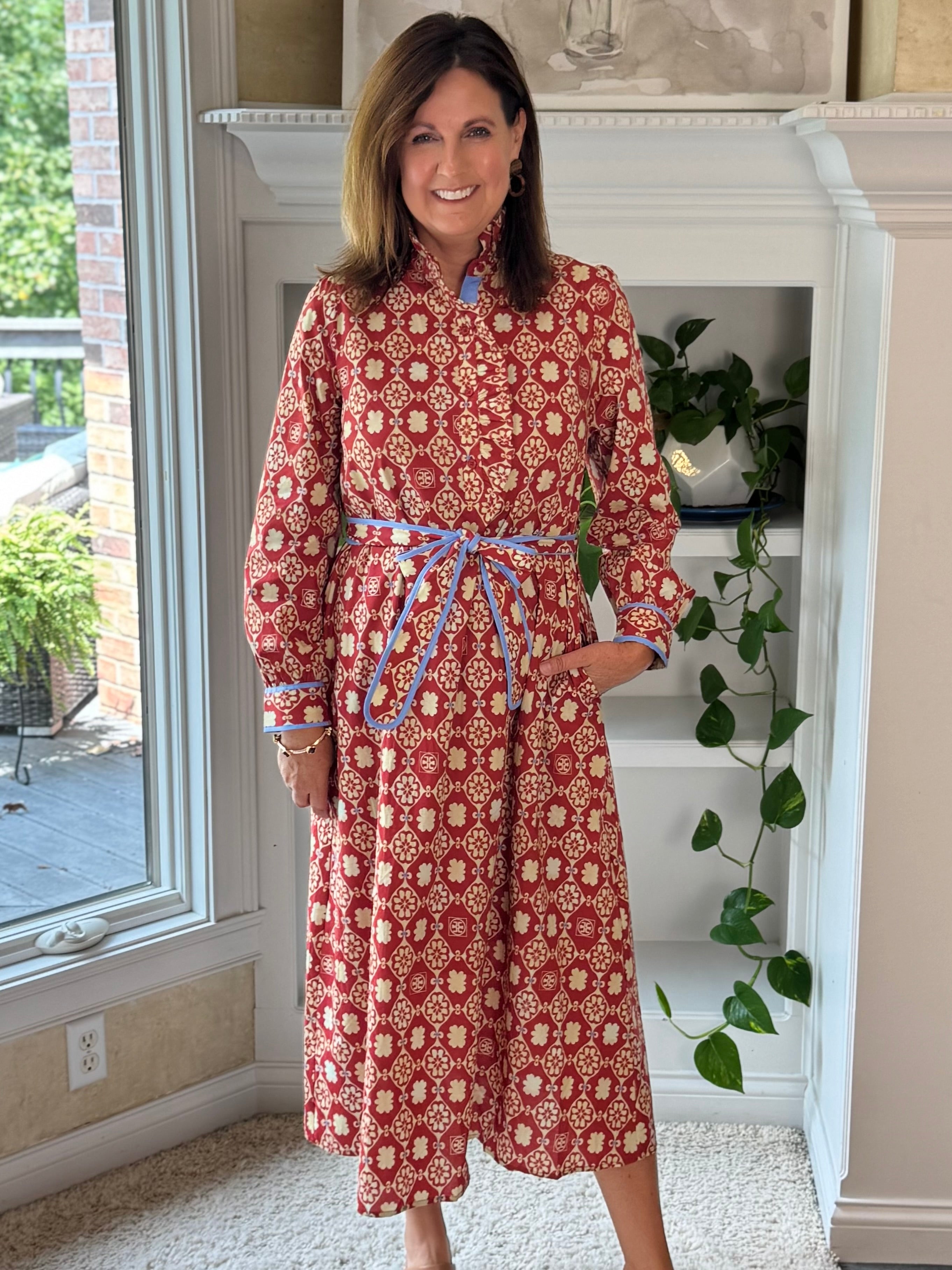 Season to Remember Print Midi Dress