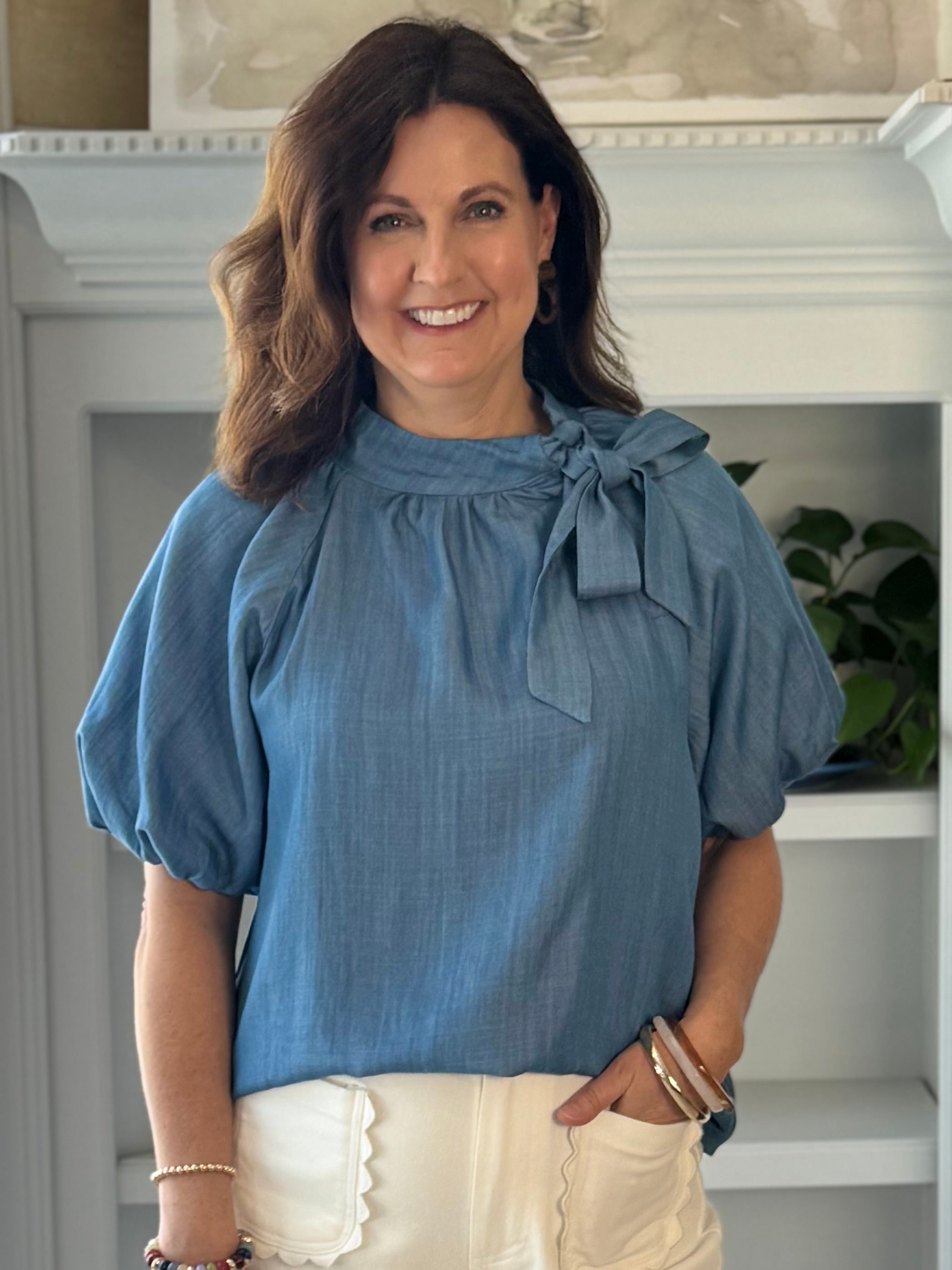 THML Icon Tie-Detail Blouse