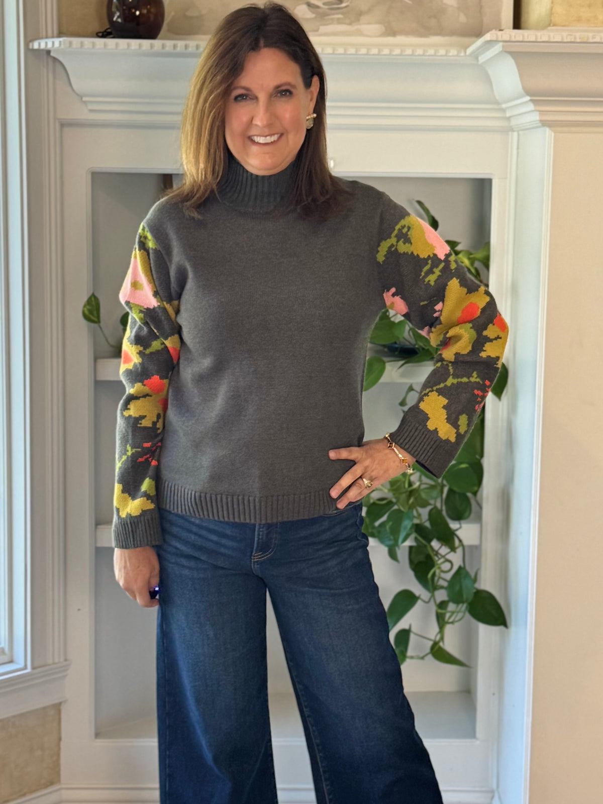 Pop of Floral Sweater