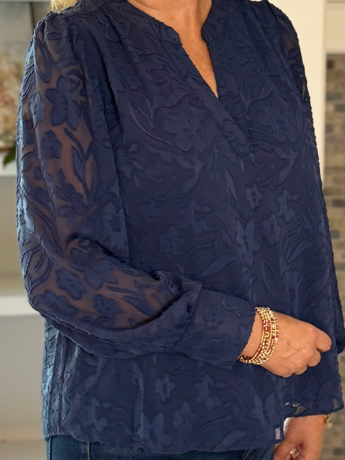 Current Air Just the Occasion Textured Blouse