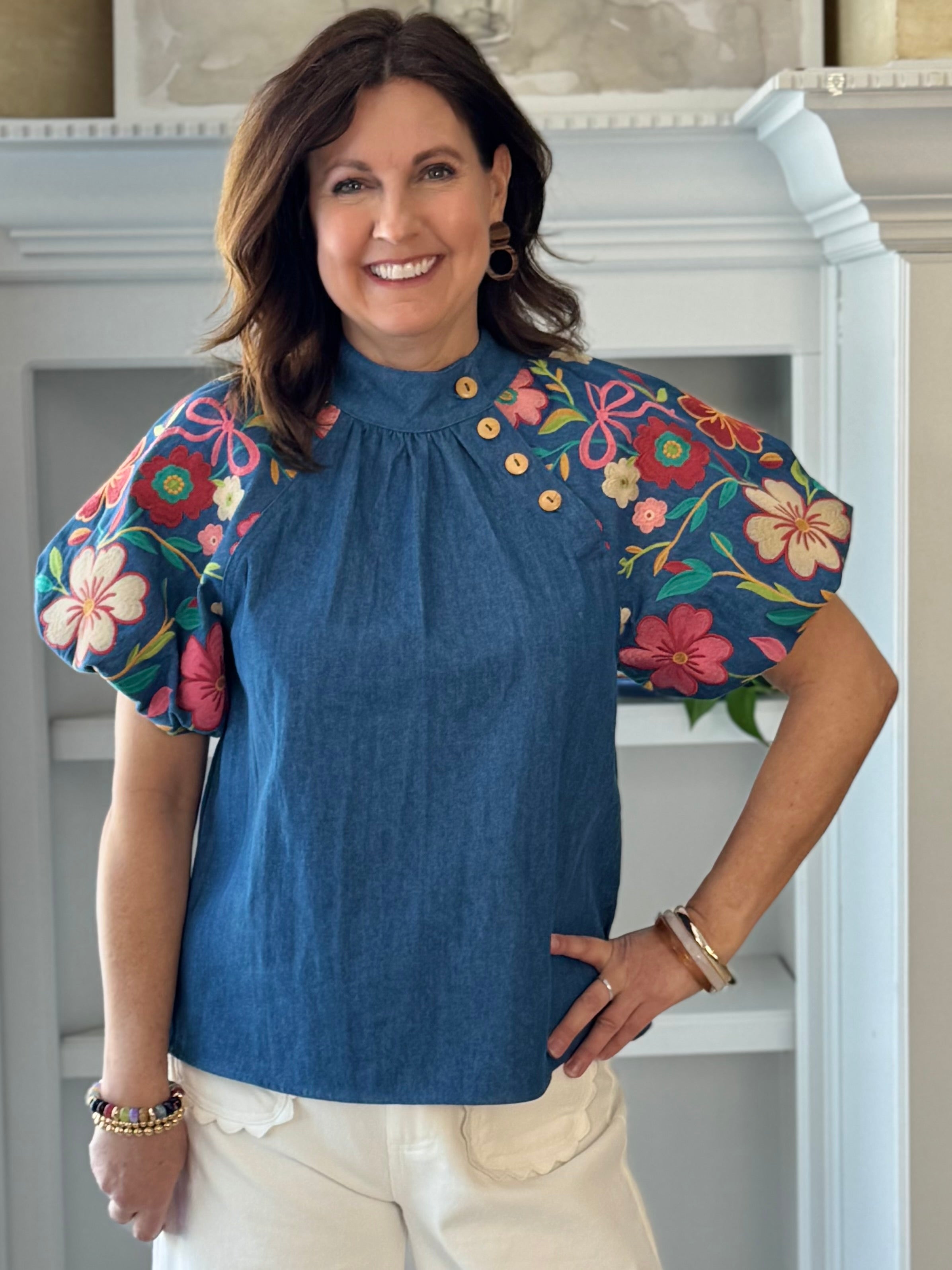 THML Gallery Embroidered Top