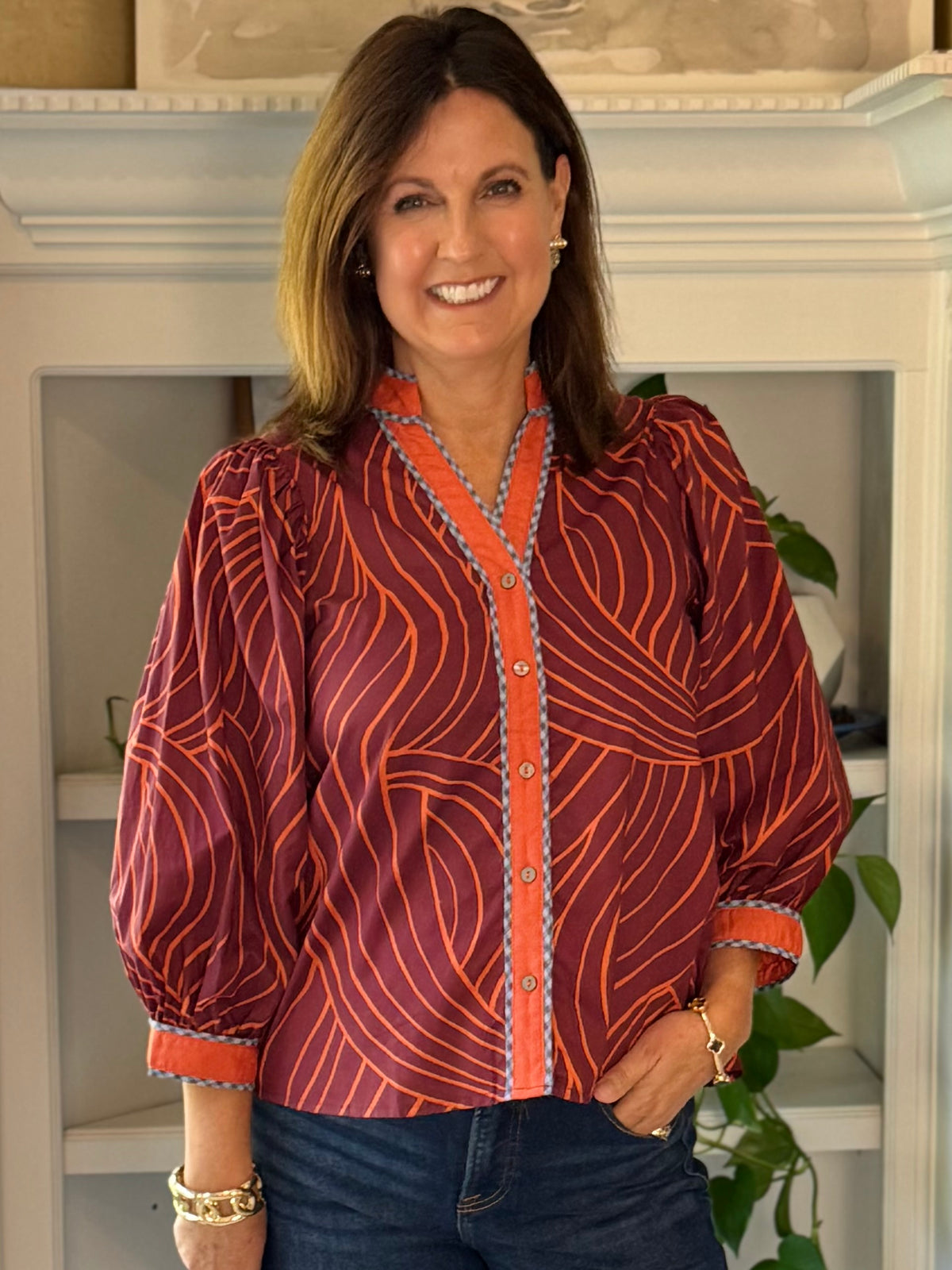 Making Waves Print Top