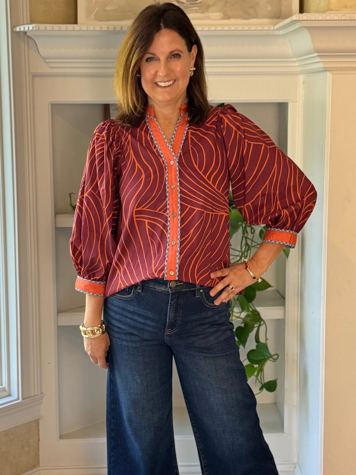 Making Waves Print Top