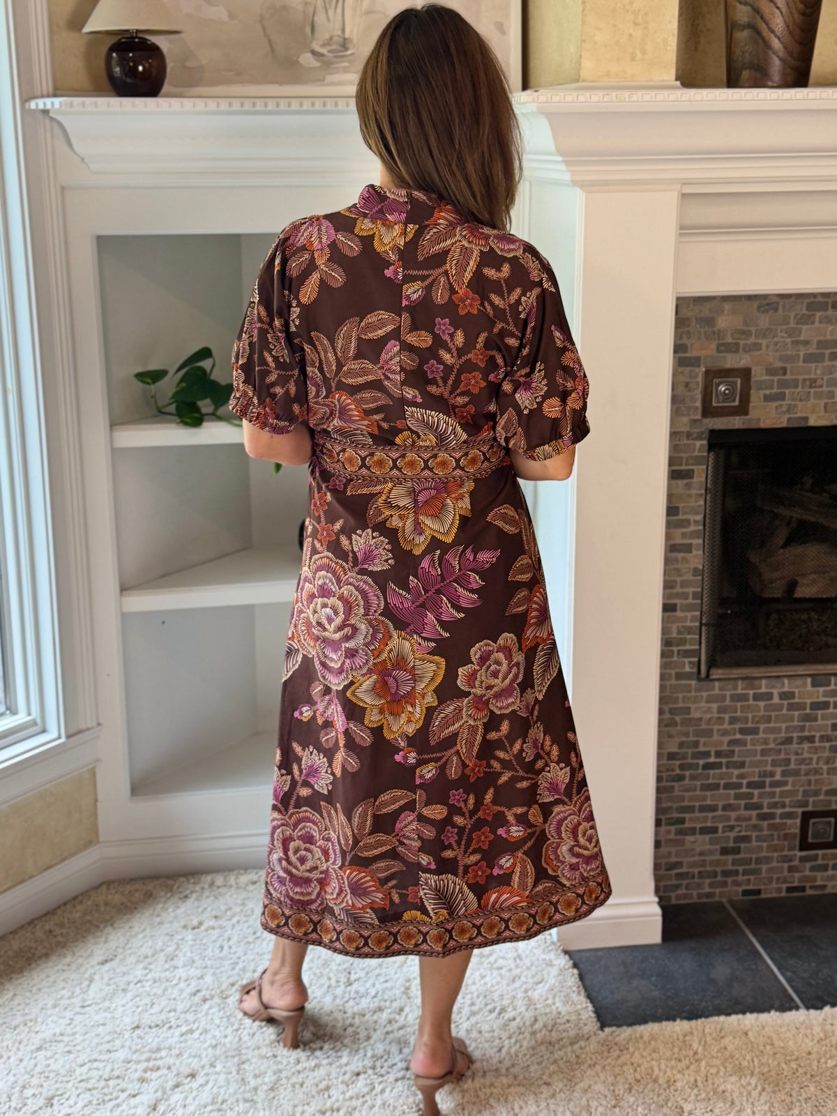 Fall for Me Floral Midi Dress