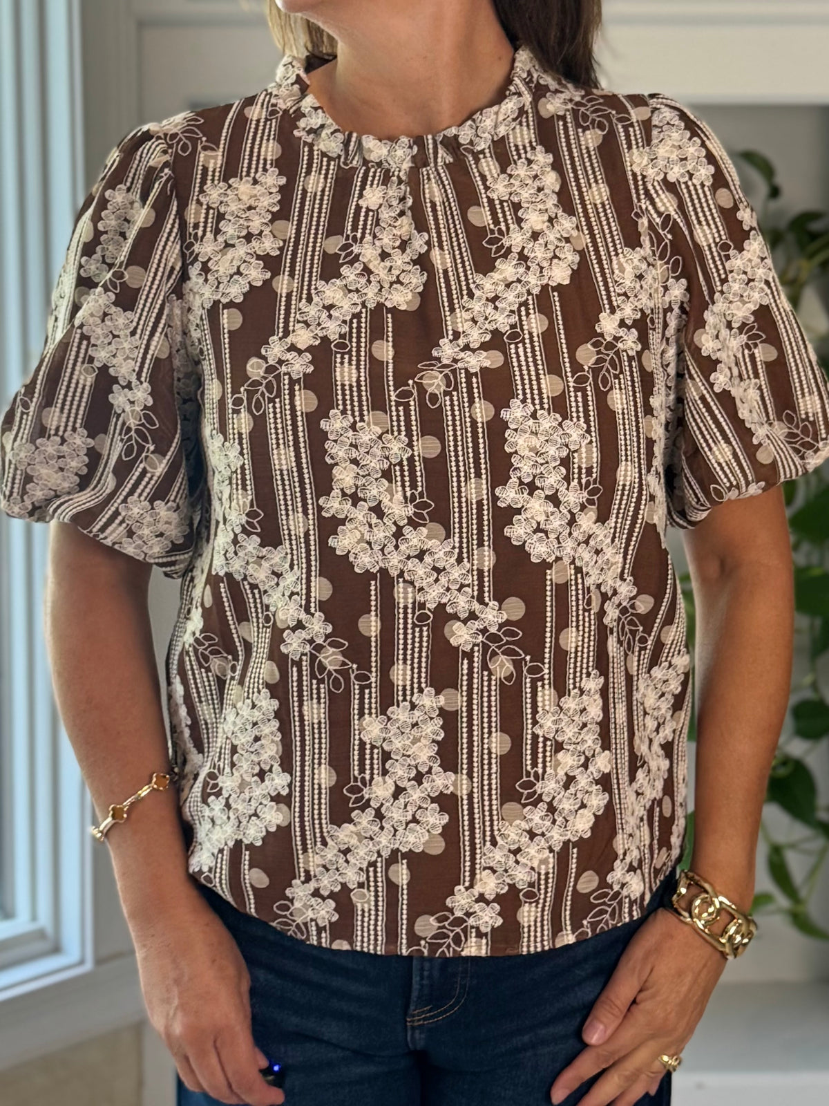 Floral Story Embroidered Top