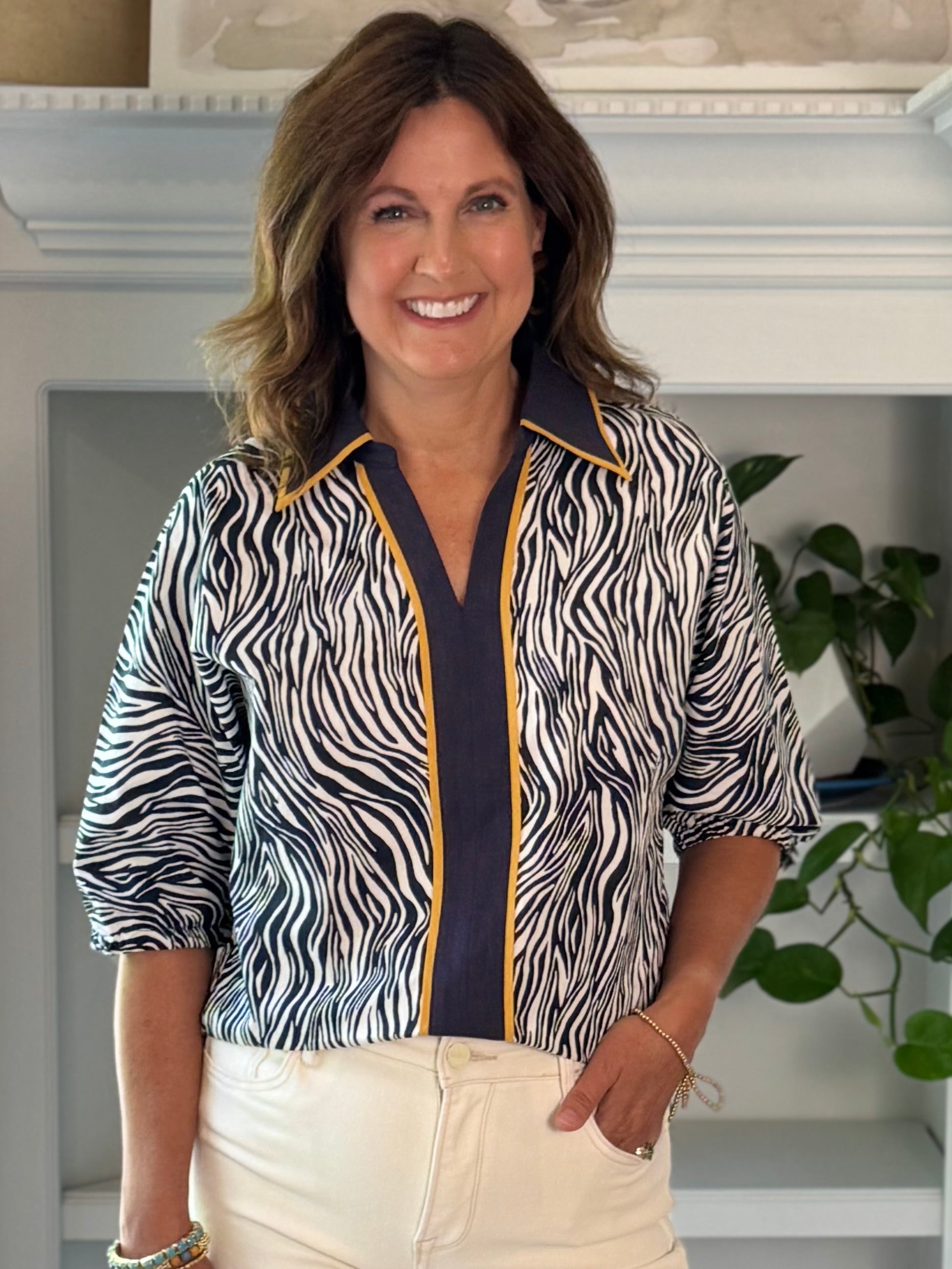Midnight Safari Contrast Top