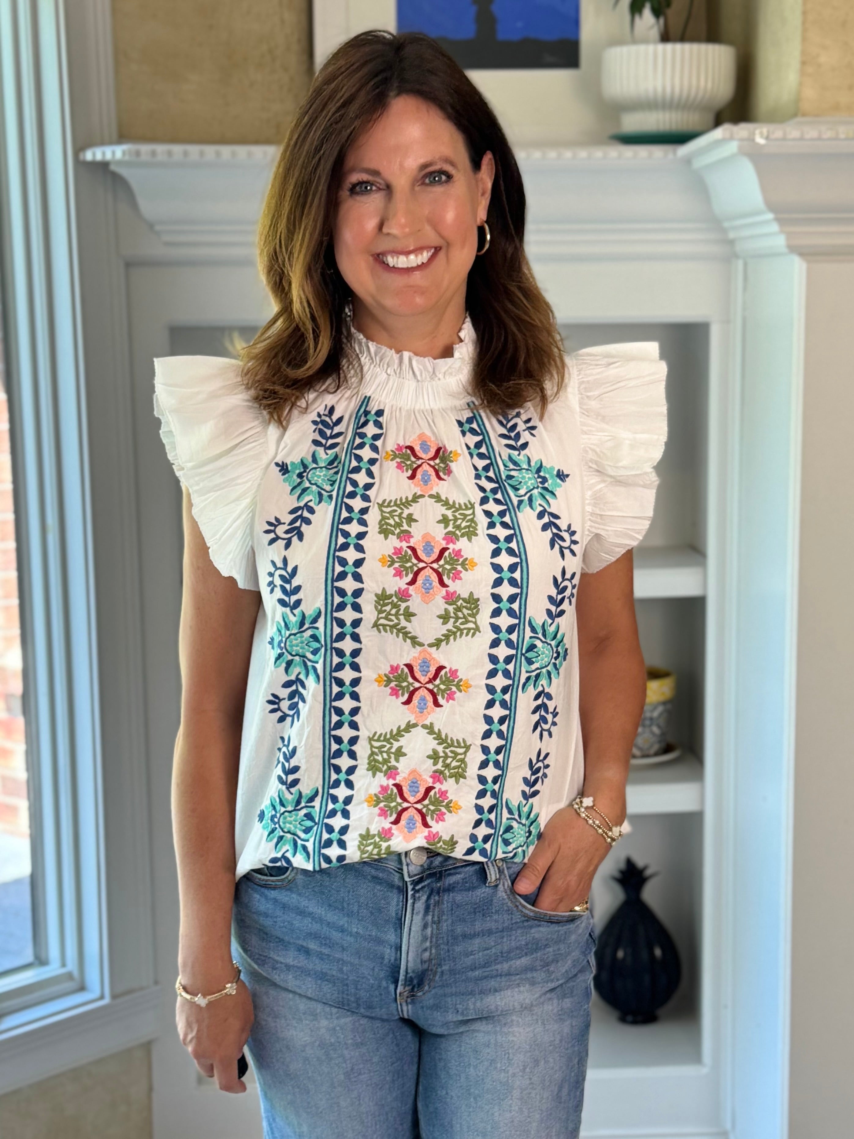 THML Melody Embroidered Top