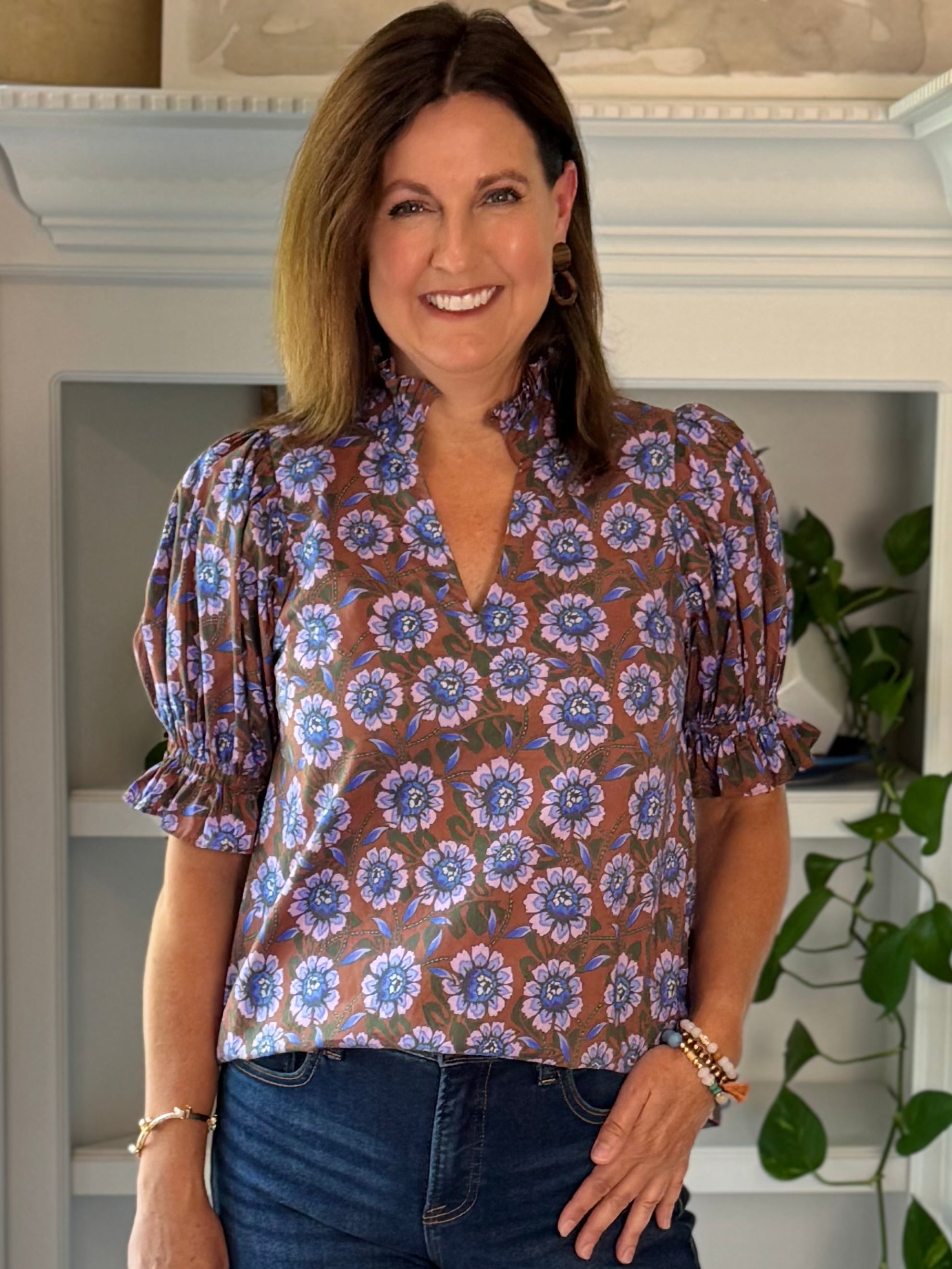 Fall Market Floral Top