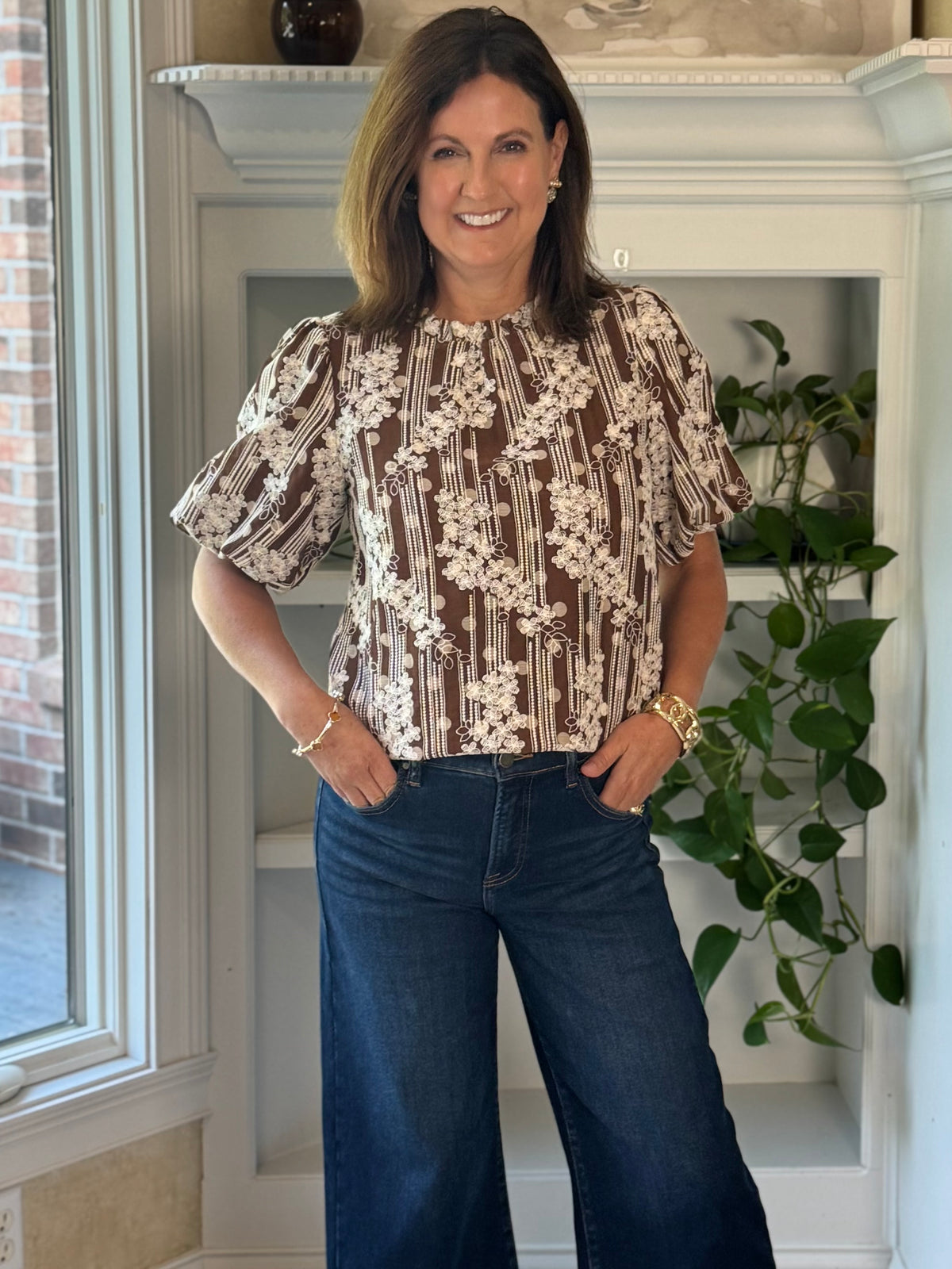 Floral Story Embroidered Top
