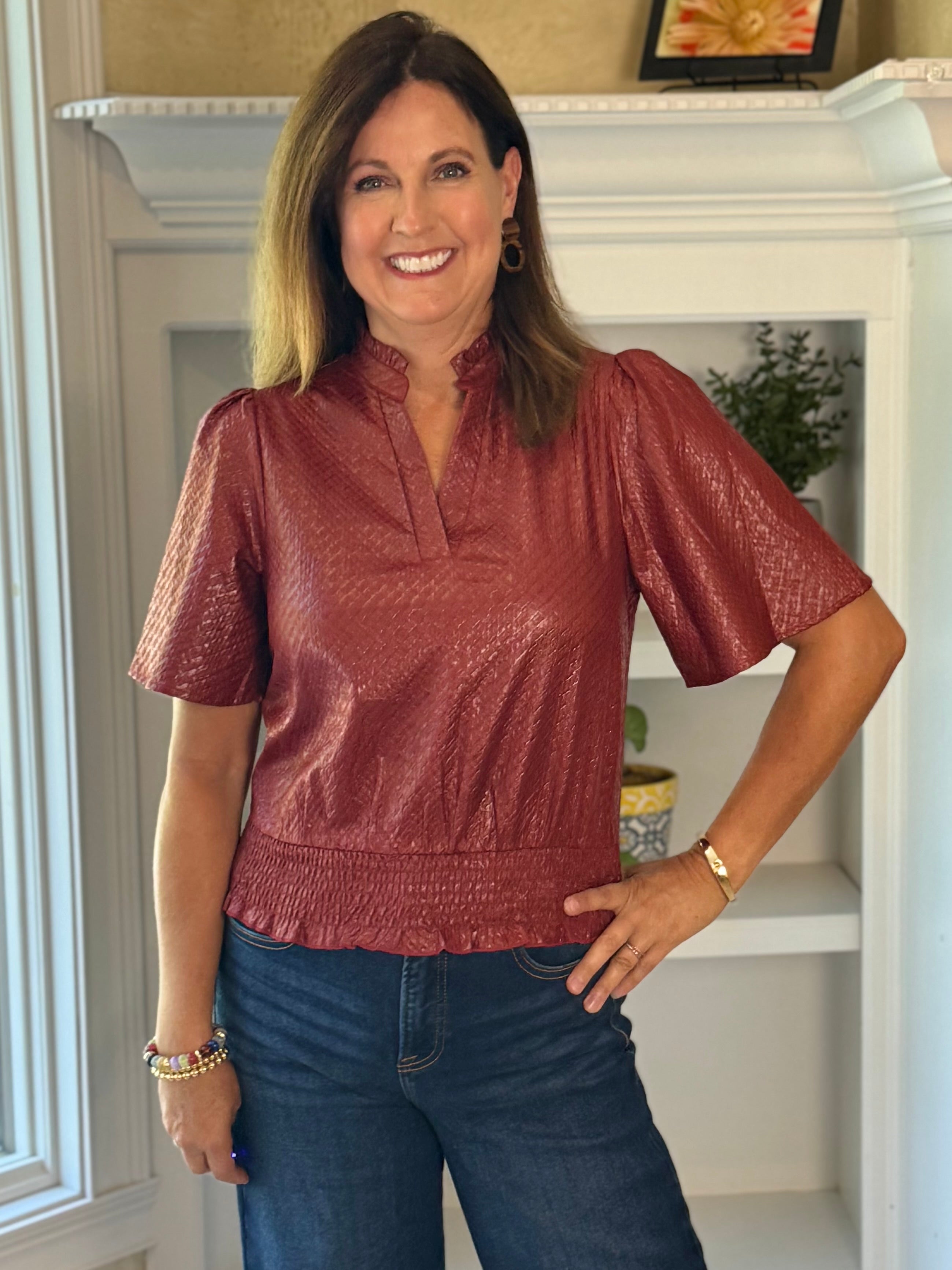Gleaming Garnet Top