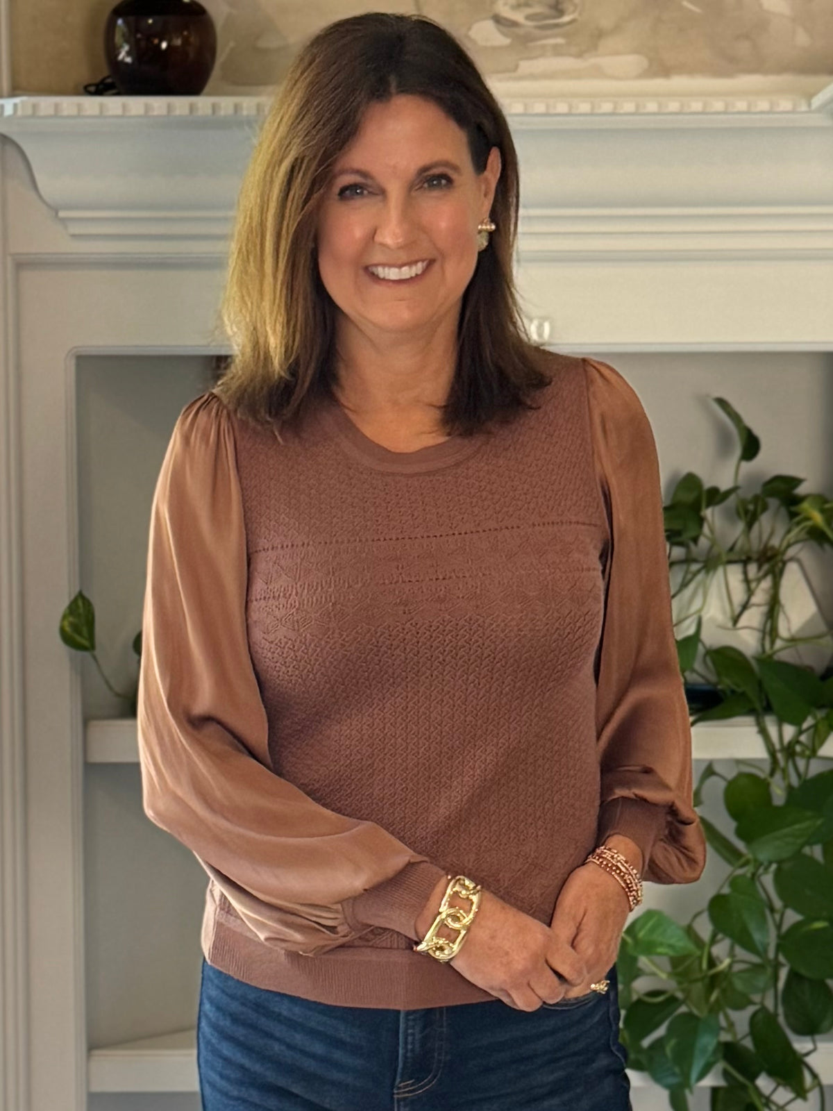 Current Air Elevated Detail Sweater - Mocha