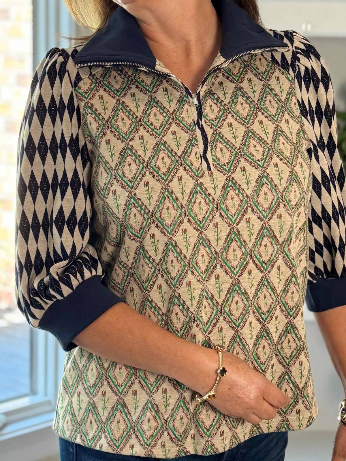 In the Mix Quarter-Zip Top