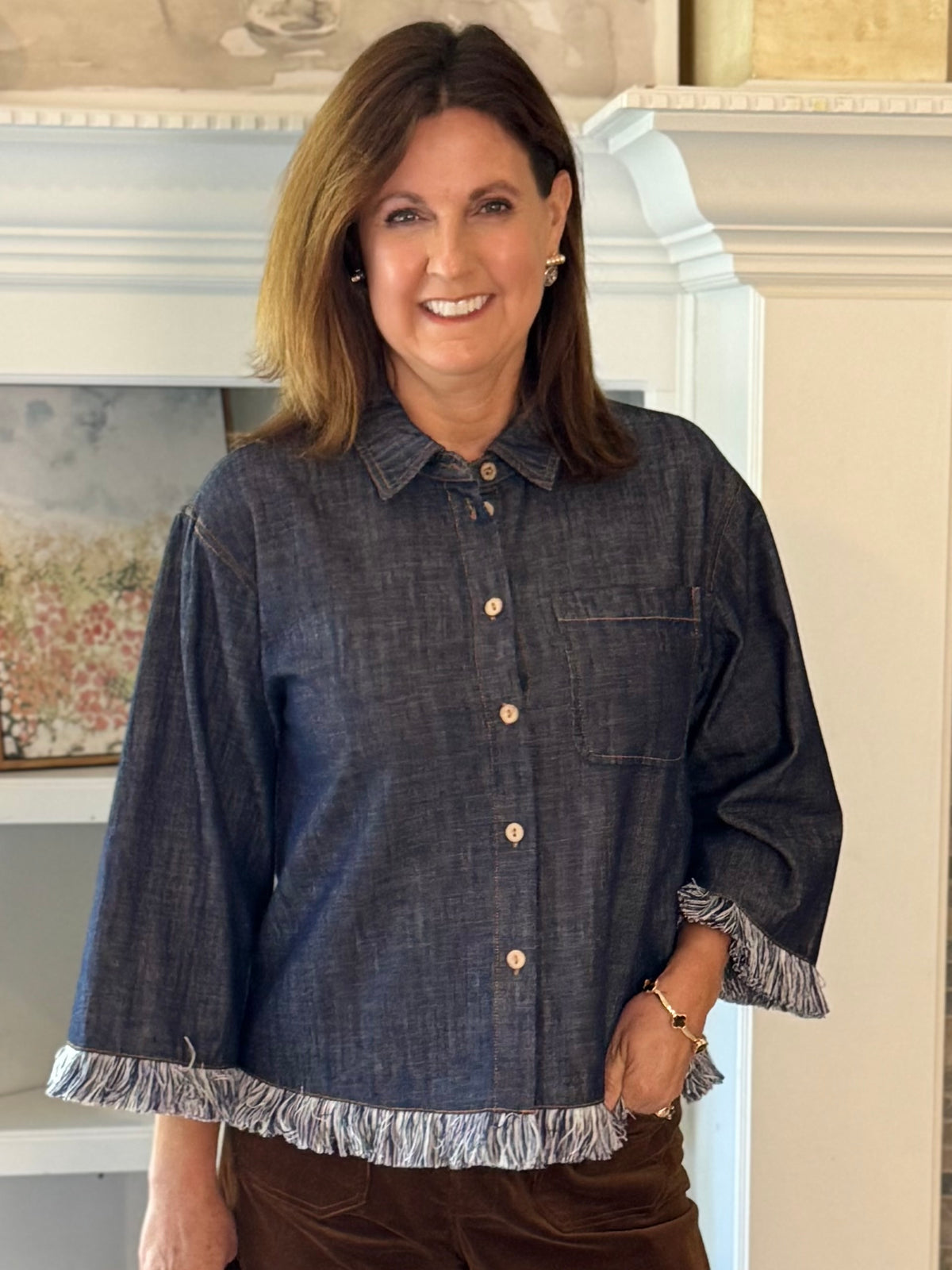 Fringe & Fabulous Denim Top