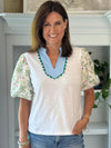 Elegant Garden Contrast Top