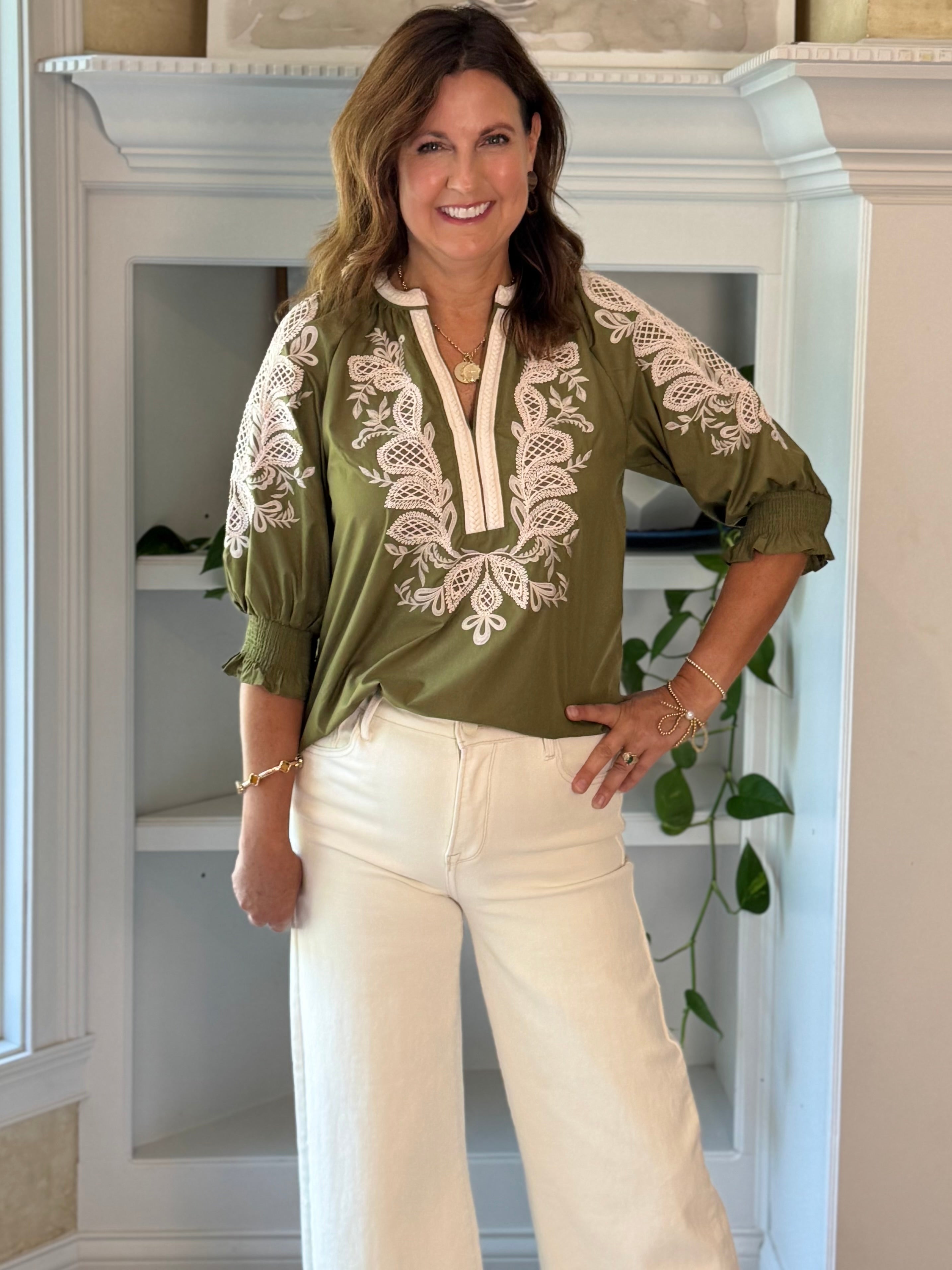 Lovely Details Embroidered Top