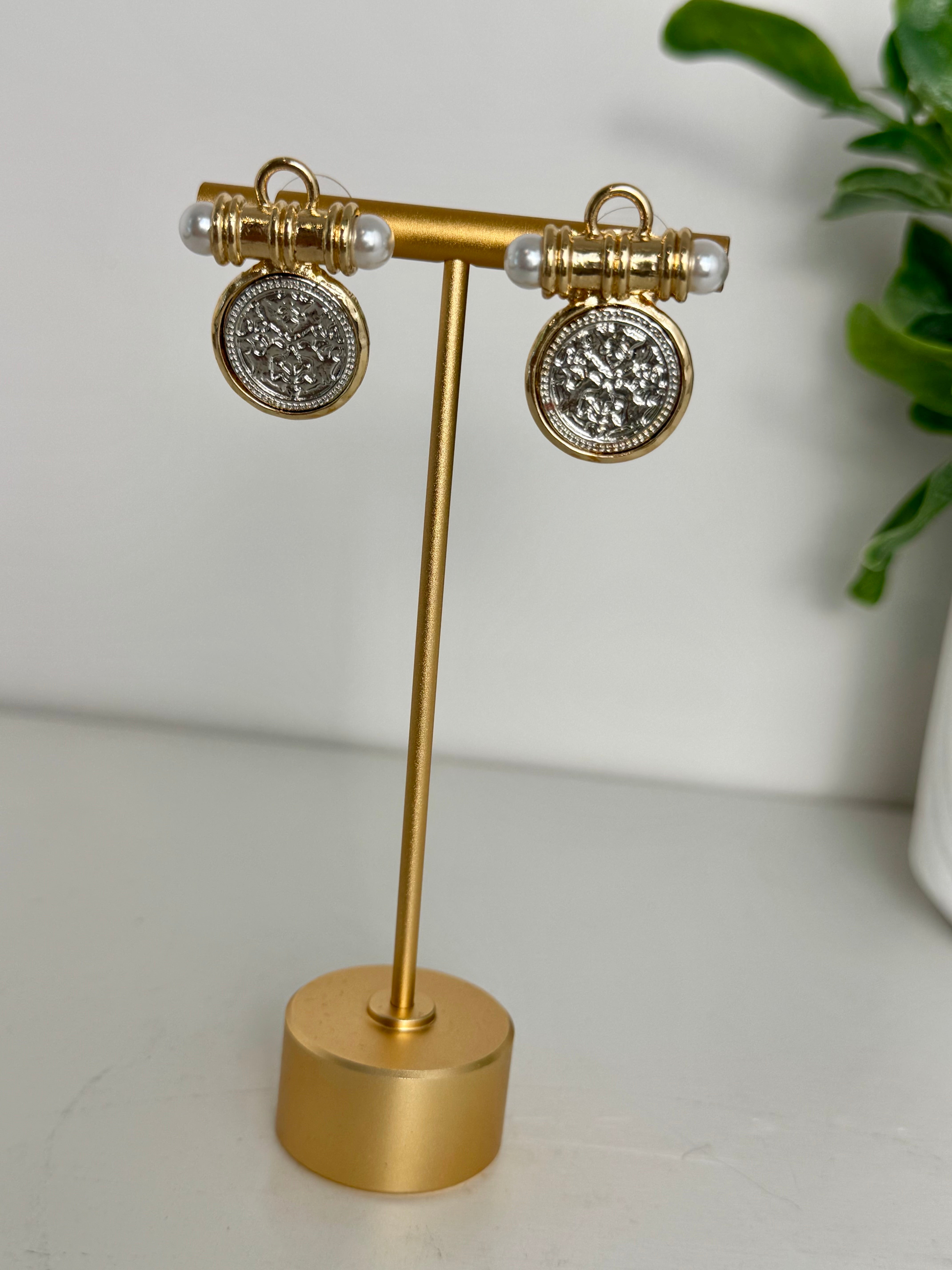 Found Treasure Coin Earrings
