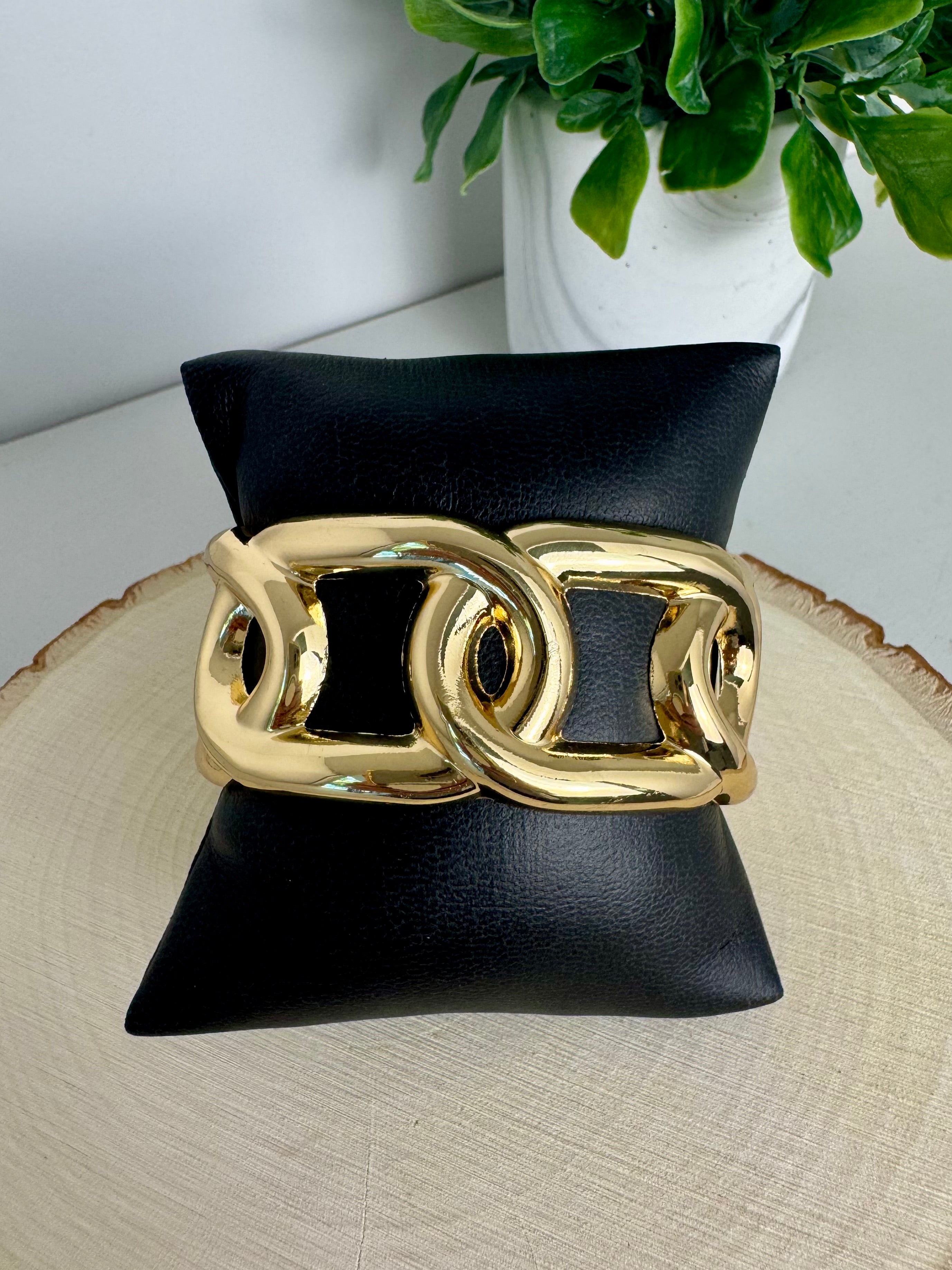 Connections Hinged Bangle Bracelet