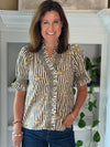 Twice as Nice Floral Striped Top