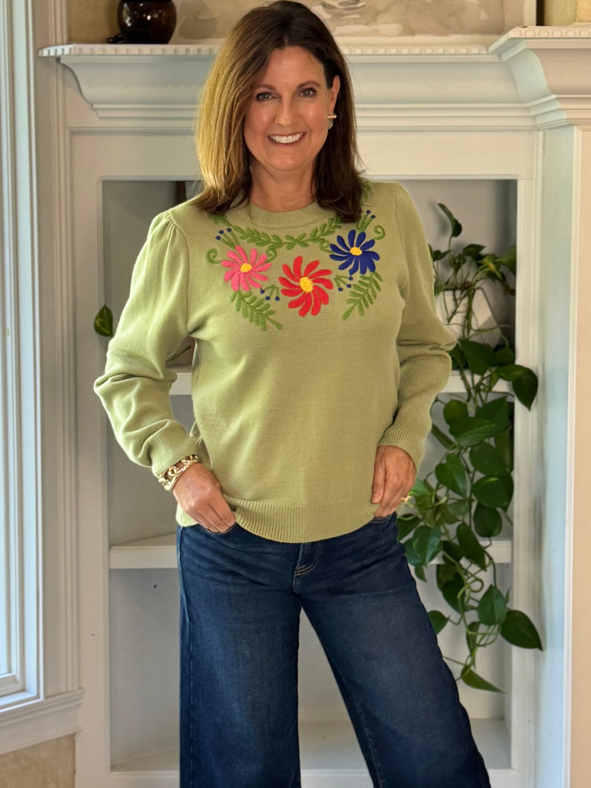 Joy in Color Embroidered Sweater