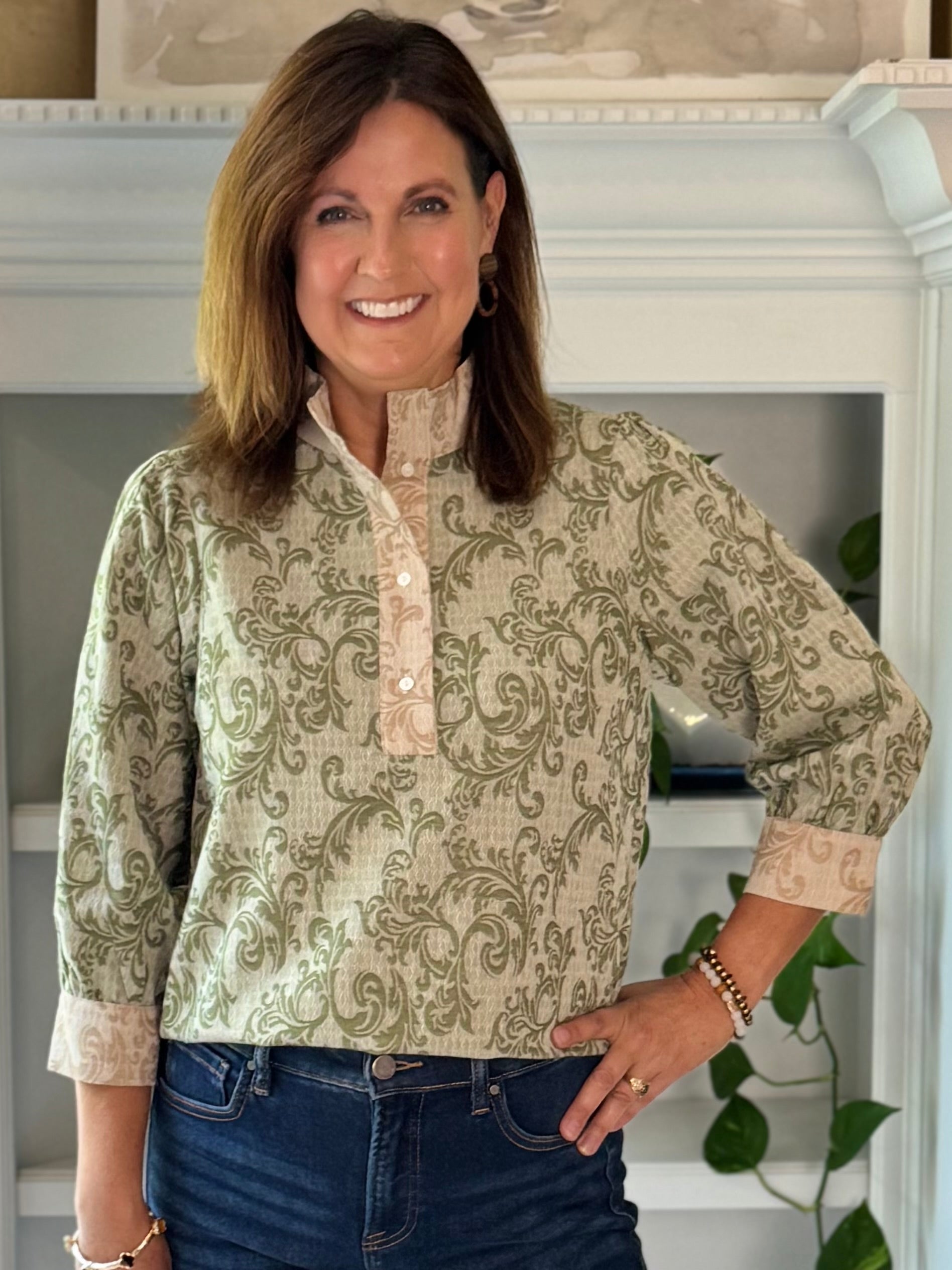 Sage Advice Paisley Top