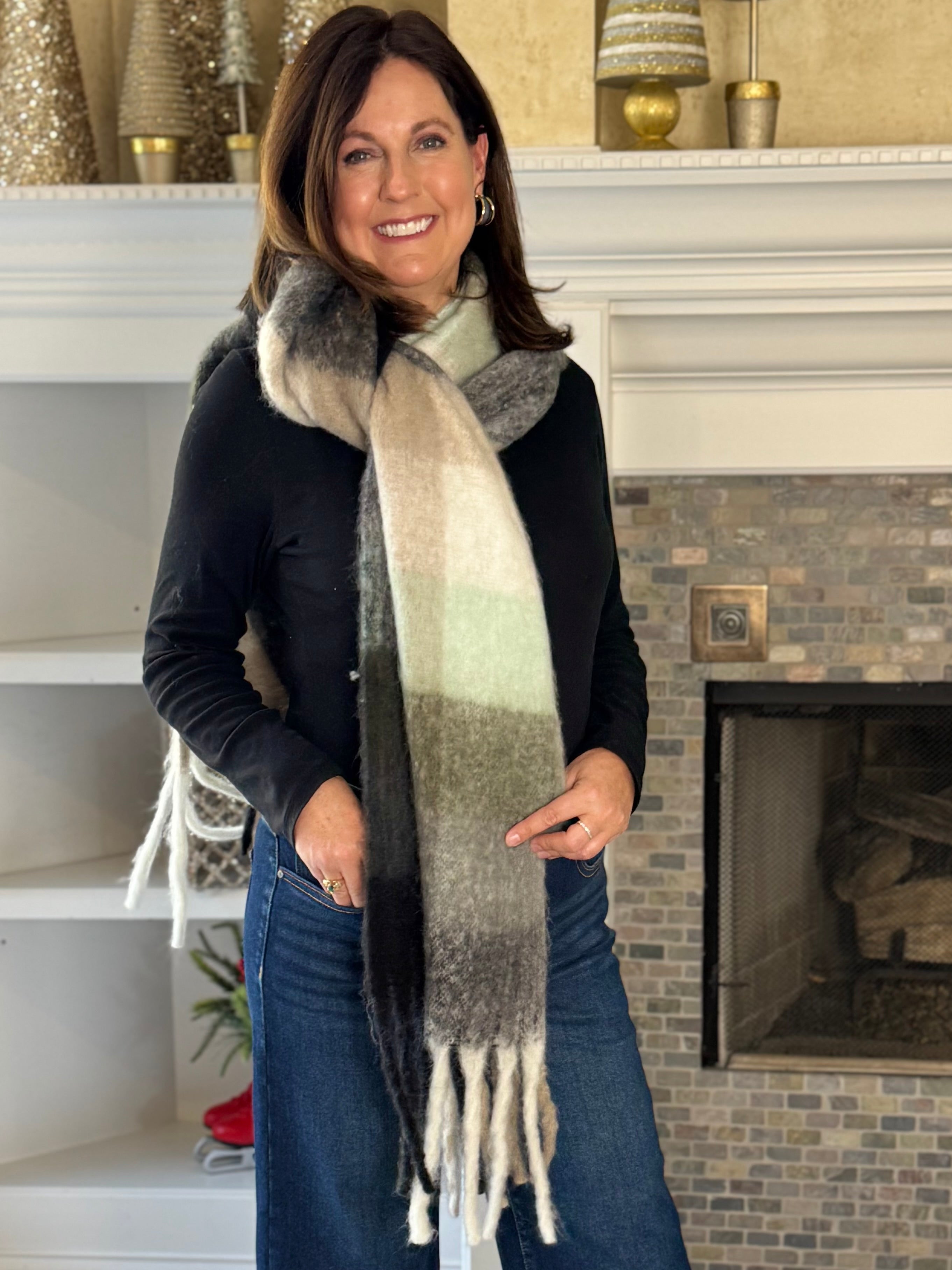 Cozy Blanket Scarf - Light Blue