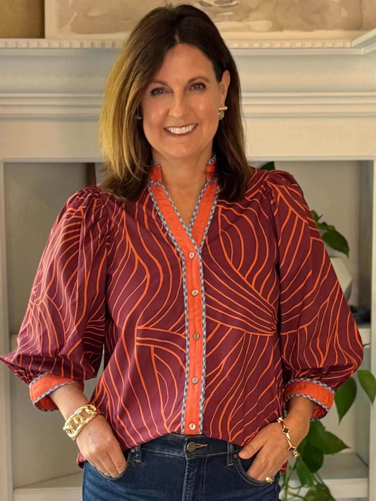 Making Waves Print Top