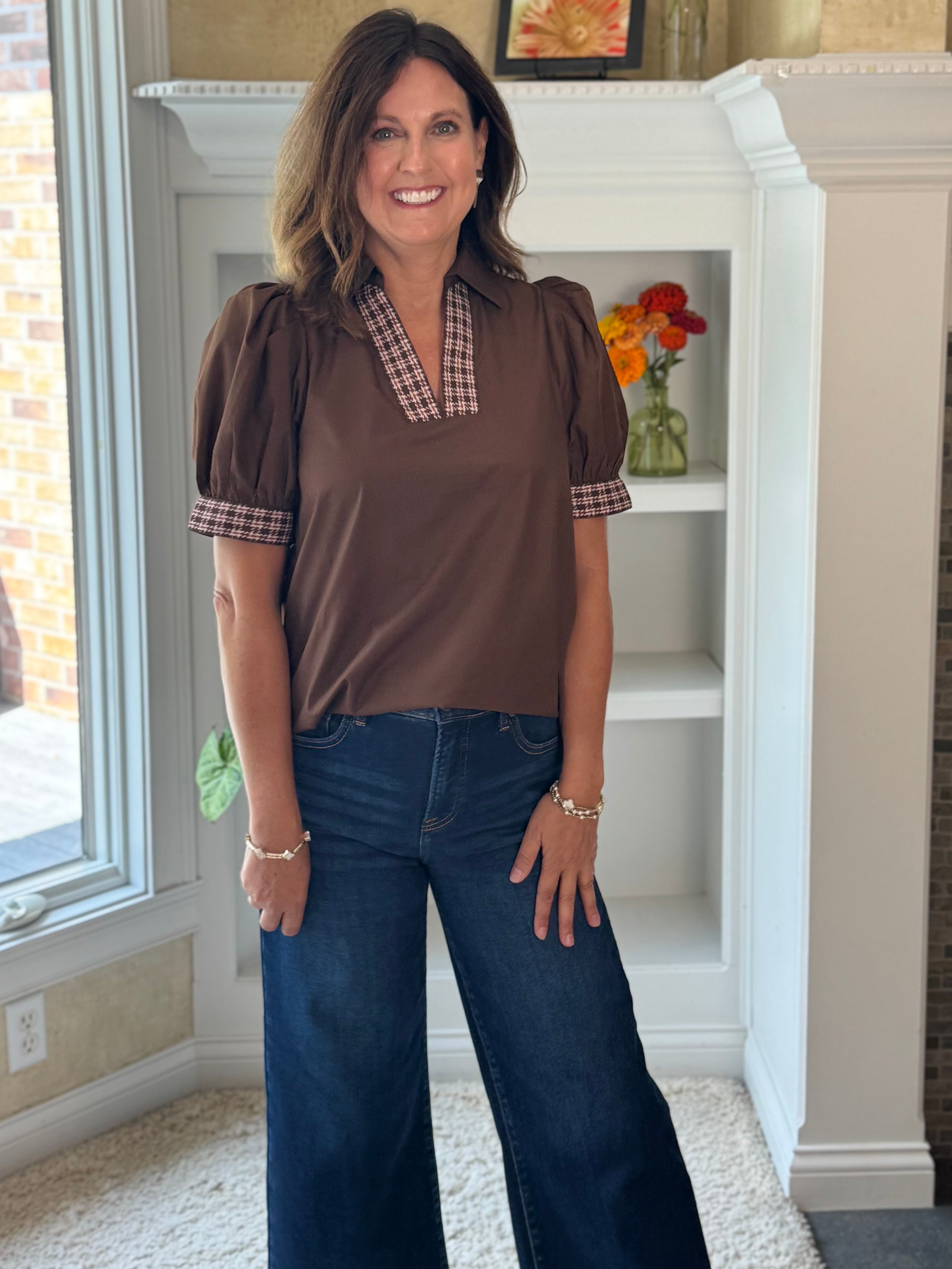 Tweed Trim Top
