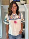 THML Paradise Embroidered Top