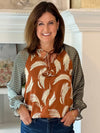 THML Signature Stroke Print Blouse