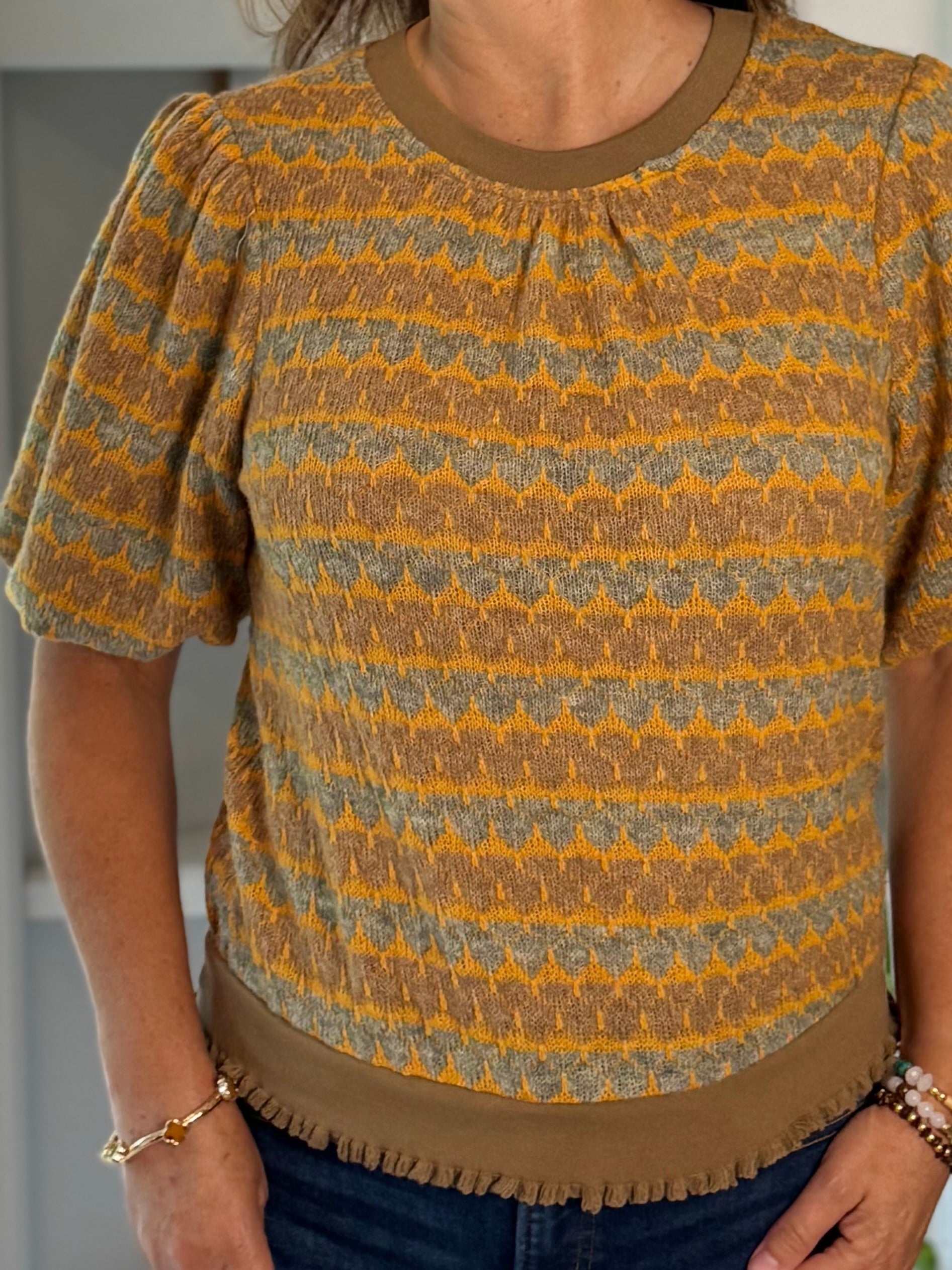 Honeycomb Knit Top