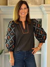 Copper Moon Embroidered Top