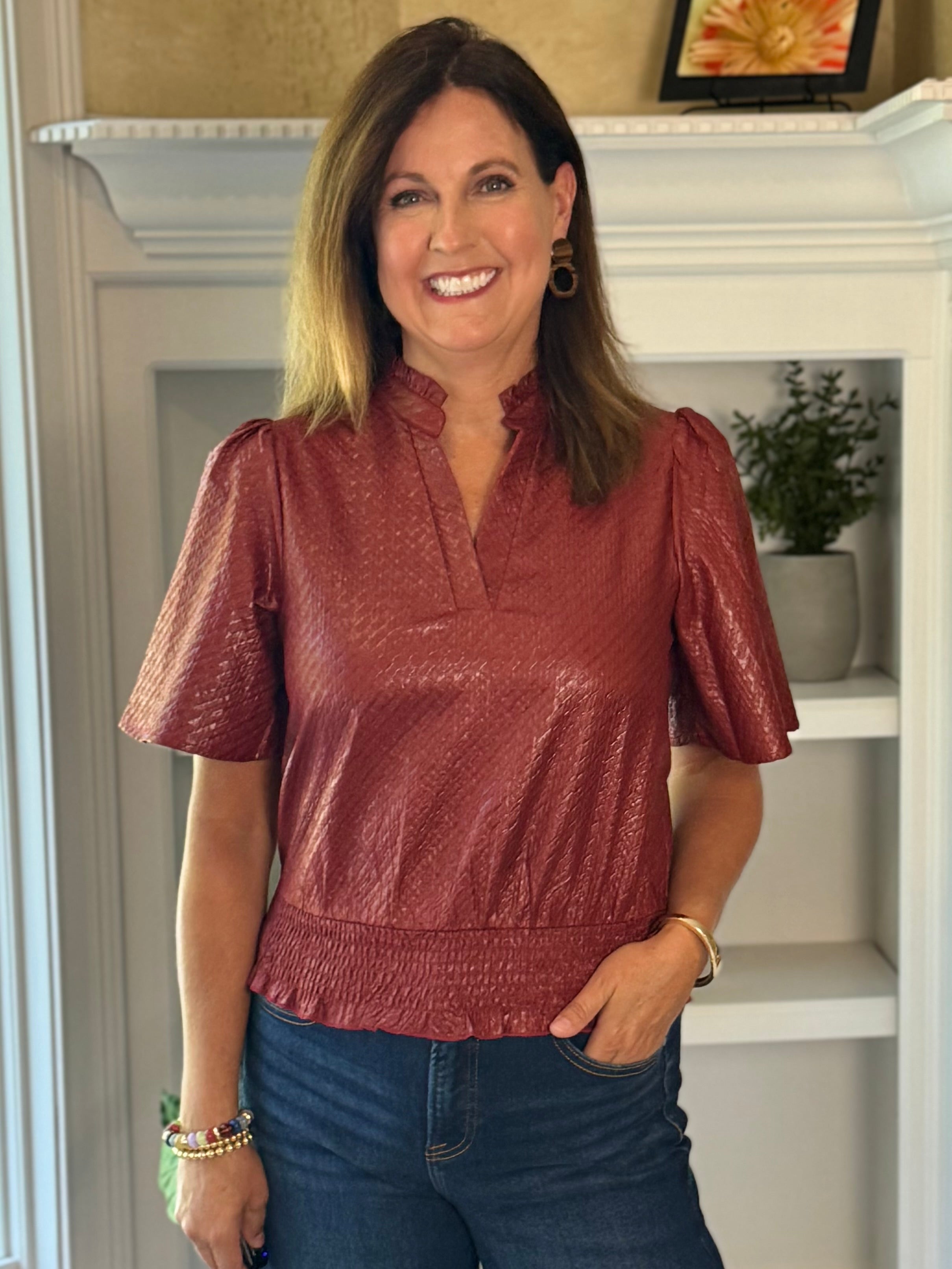 Gleaming Garnet Top