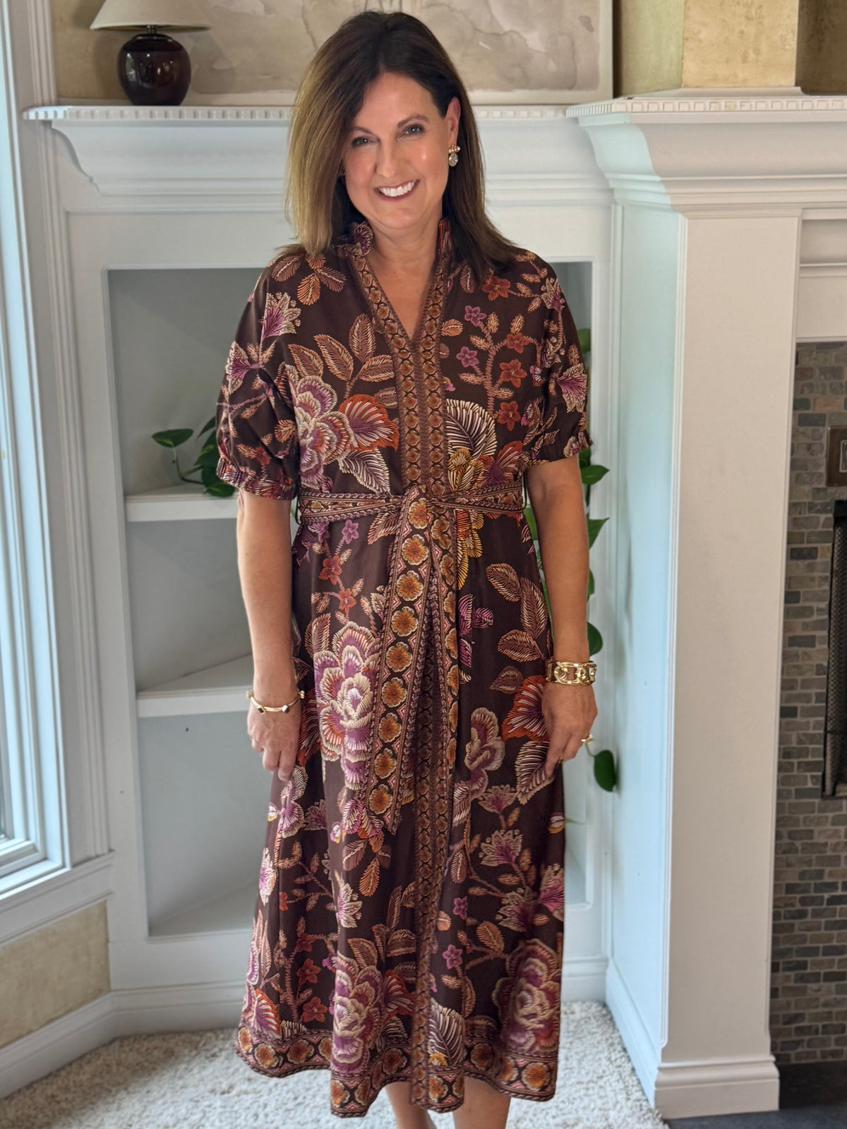 Fall for Me Floral Midi Dress