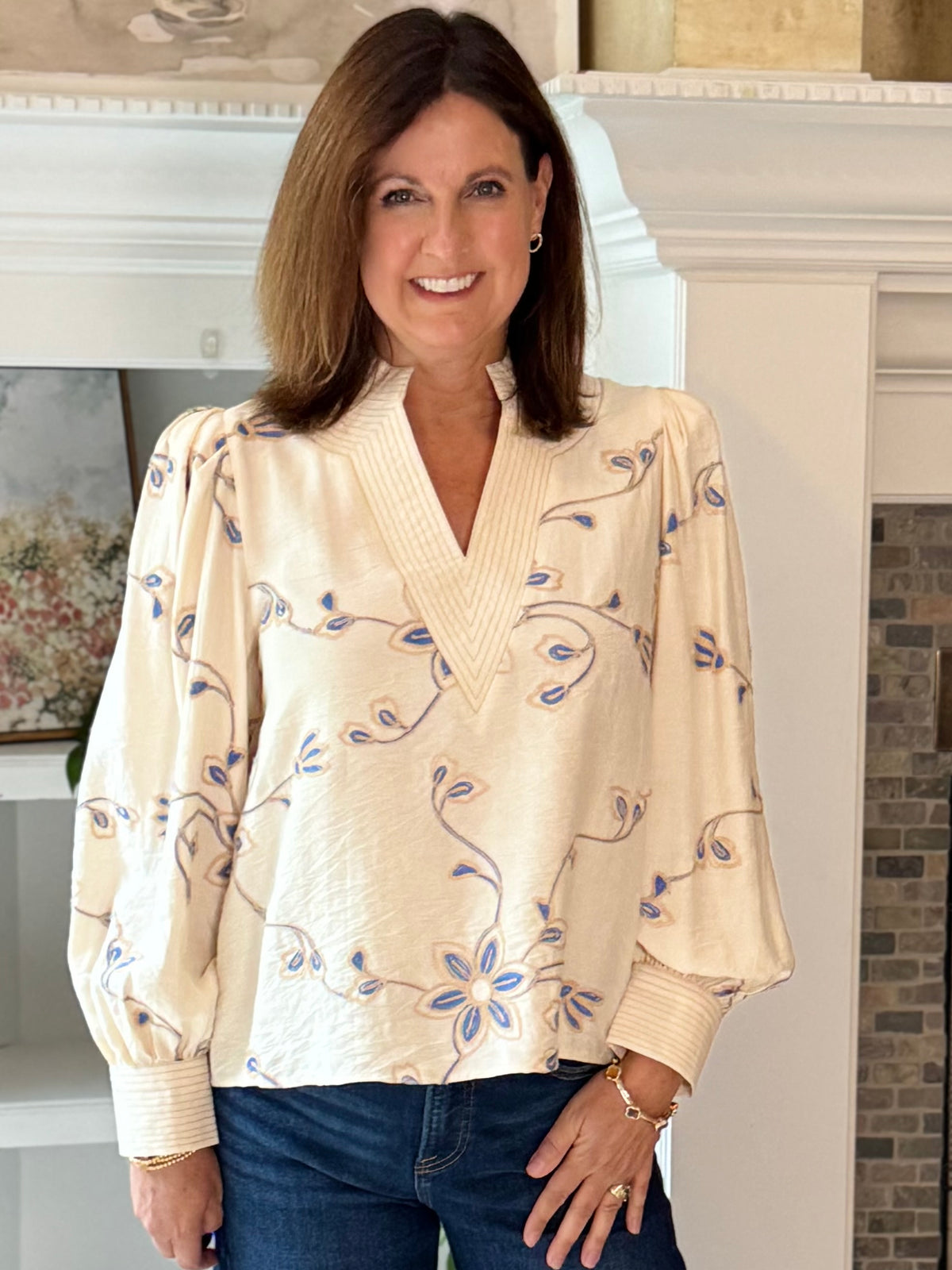 Remarkable Details Embroidered Blouse - Ivory
