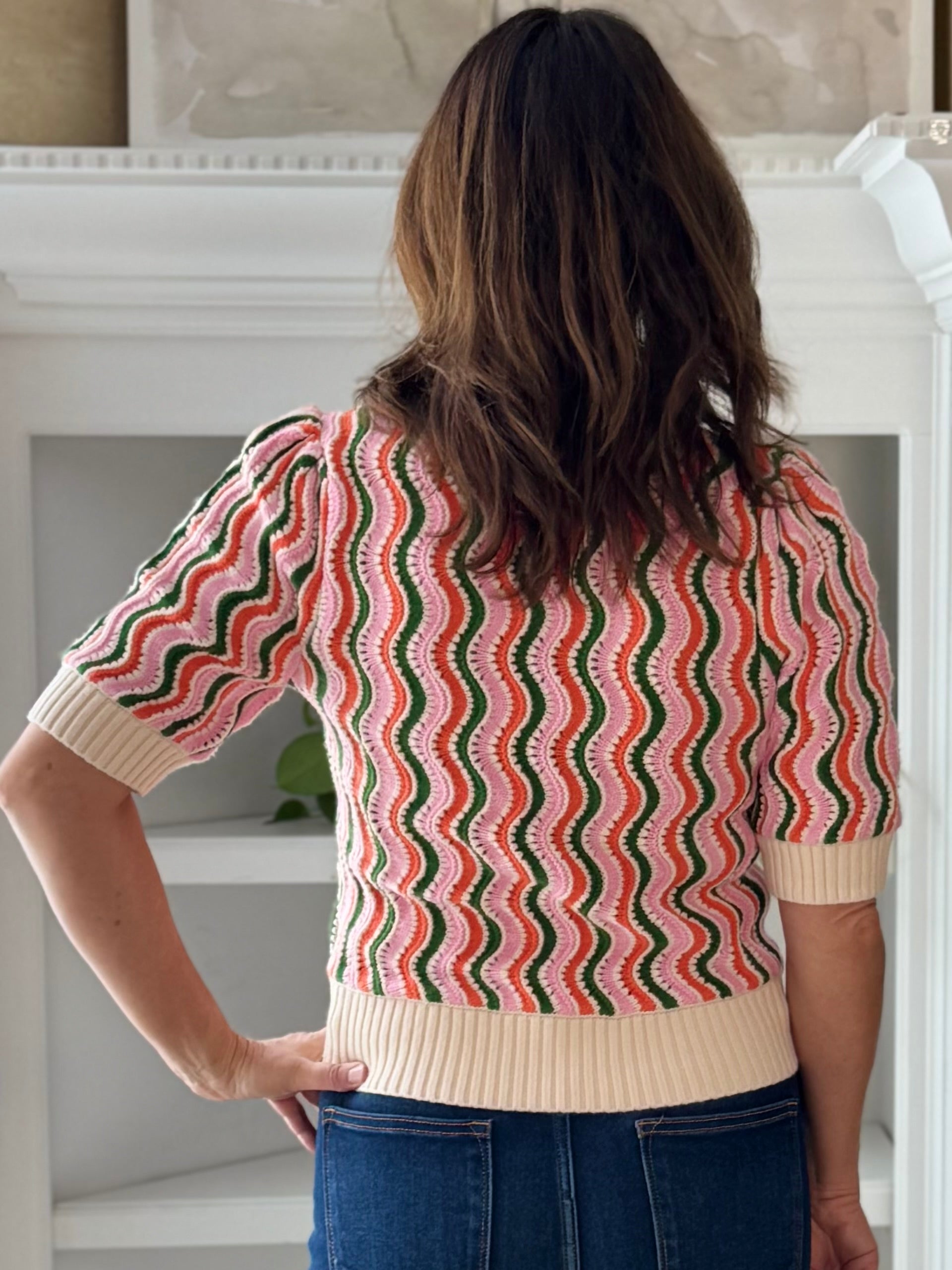 THML Candy Wave Knit Top