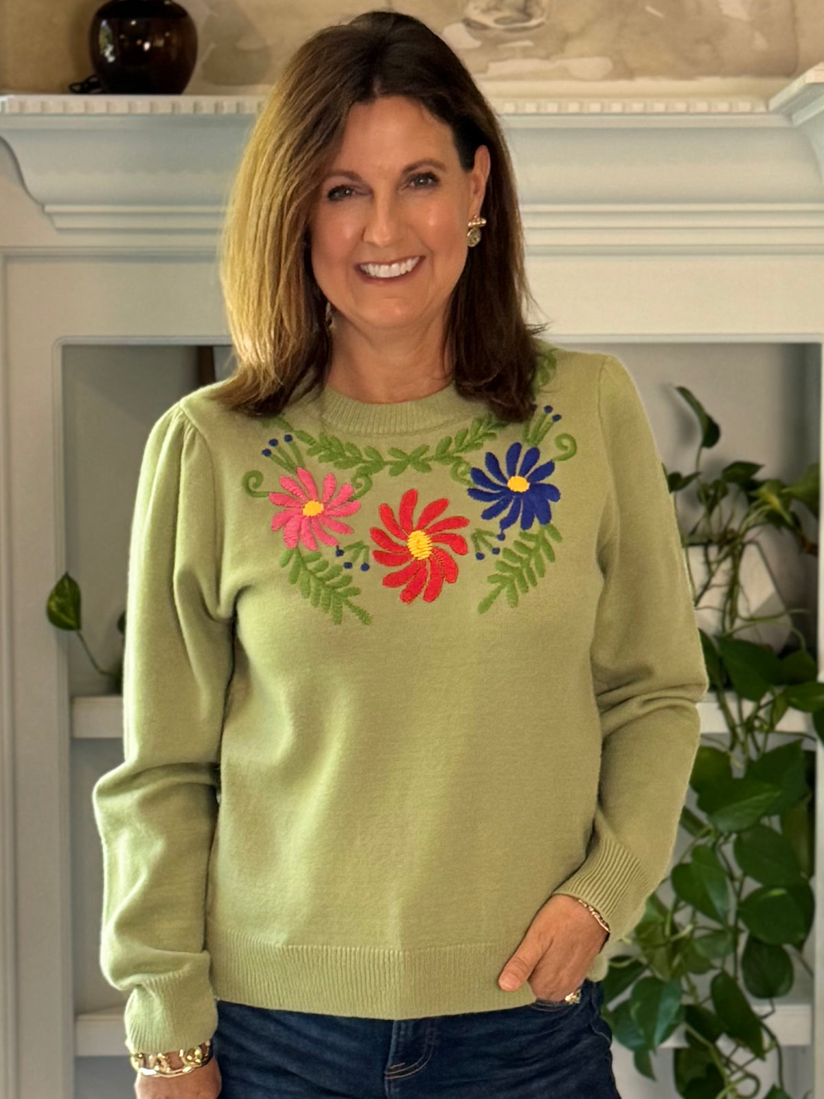 Joy in Color Embroidered Sweater