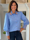 Center Stage Blouse – Blue