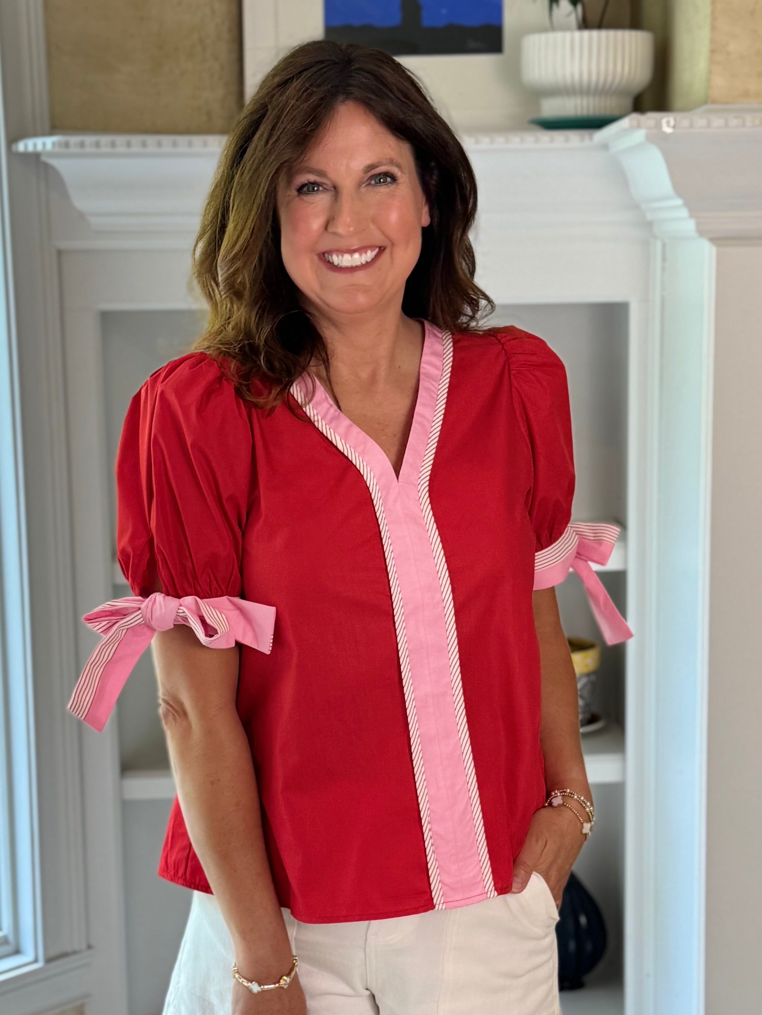Playful Punch Contrast Top