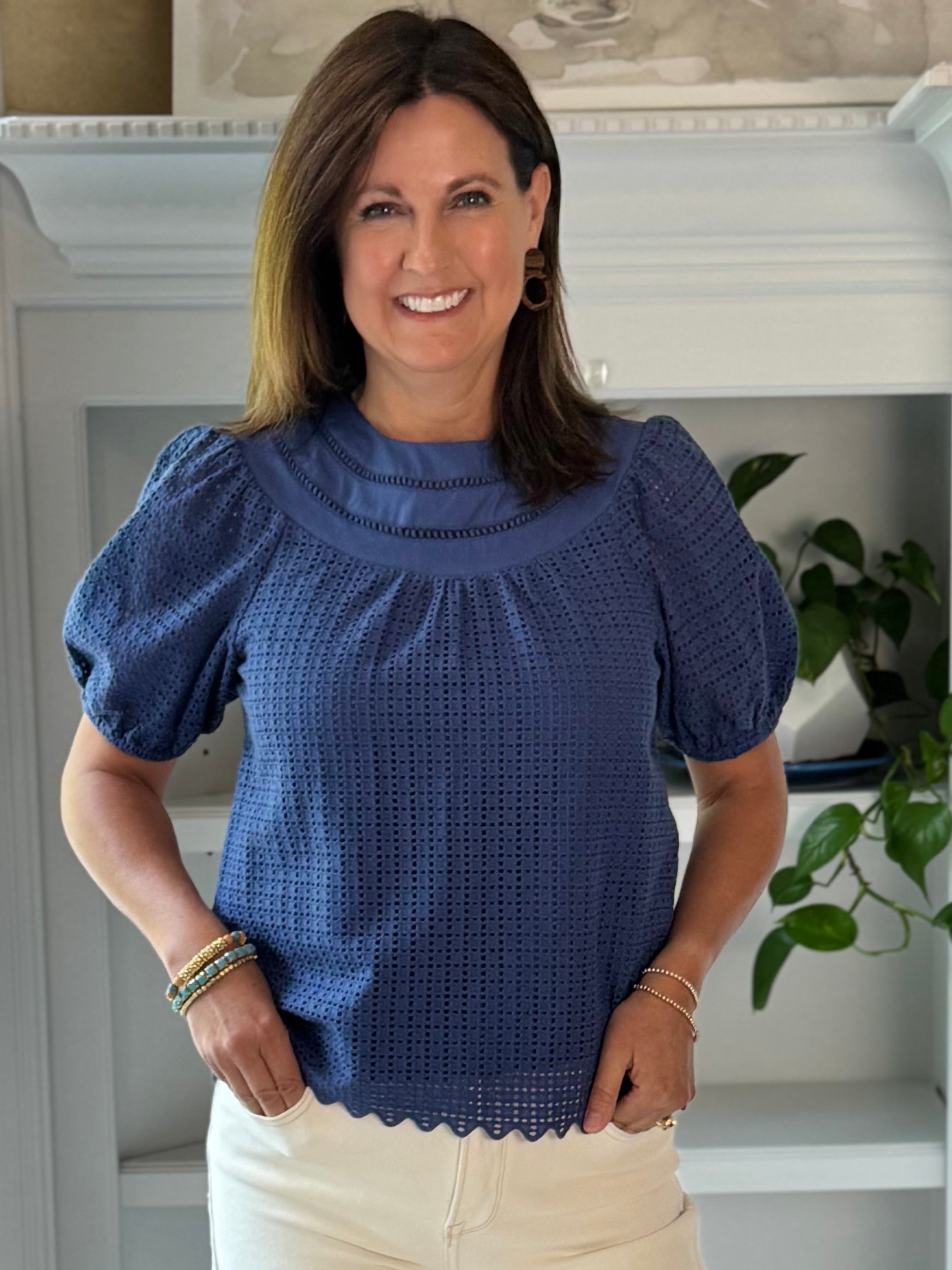 Current Air Eyelet Top