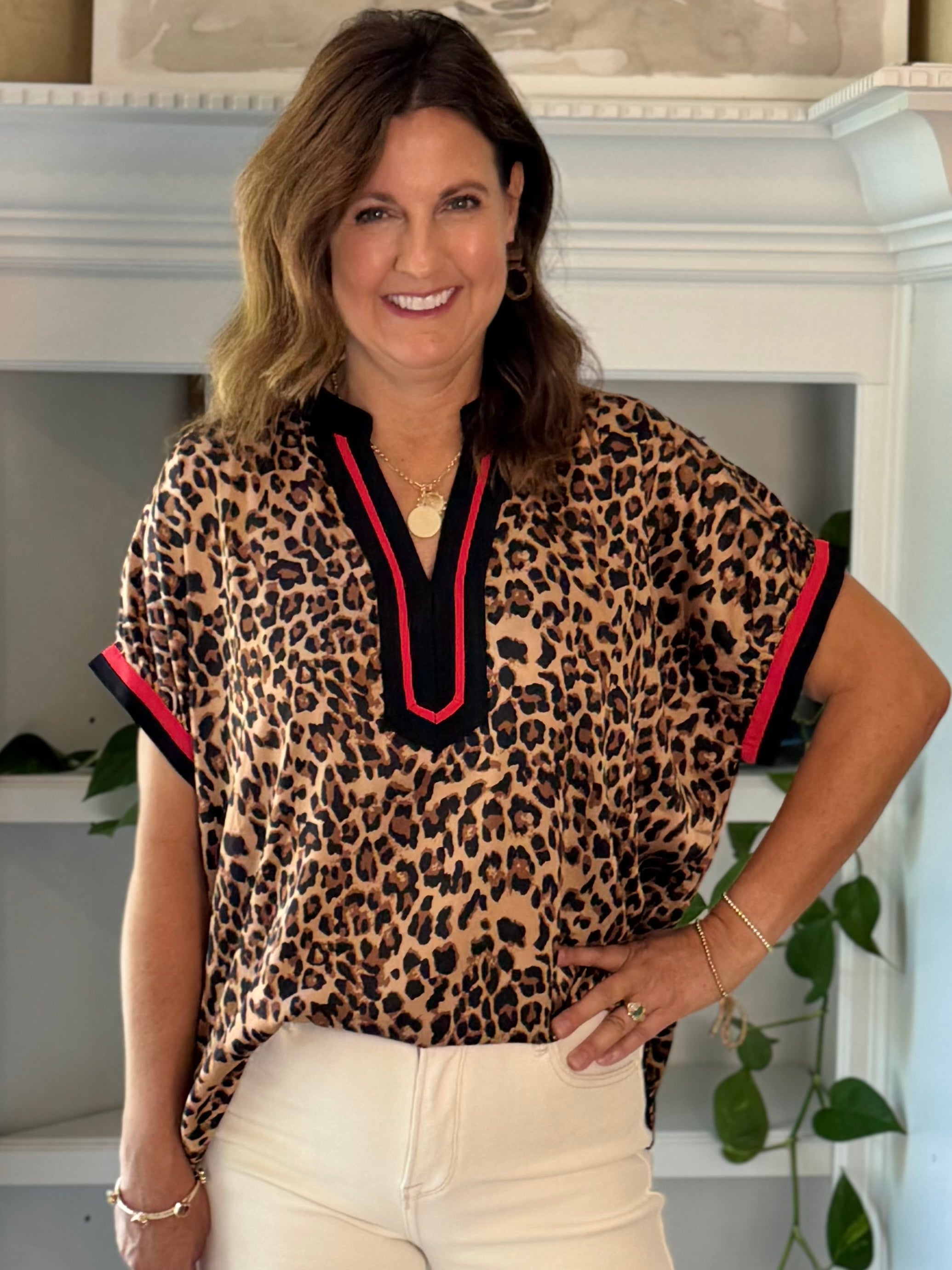 Wild Side Contrast Top
